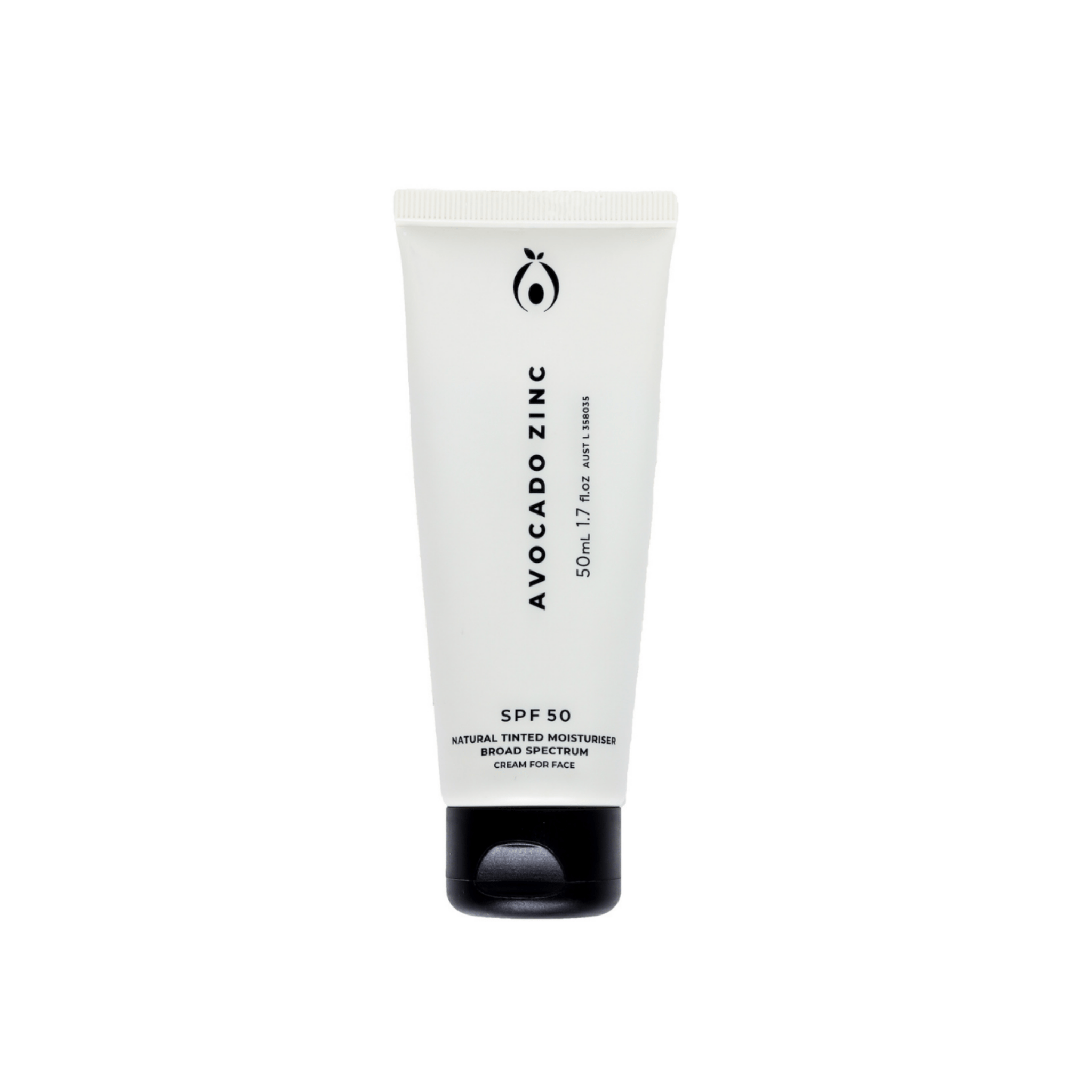 Avocado Zinc SPF 50 Natural Tinted Moisturiser - Medium/Dark