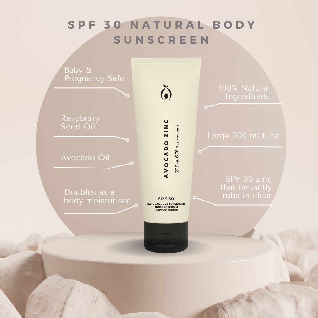 Avocado Zinc SPF 30 Natural Body Sunscreen