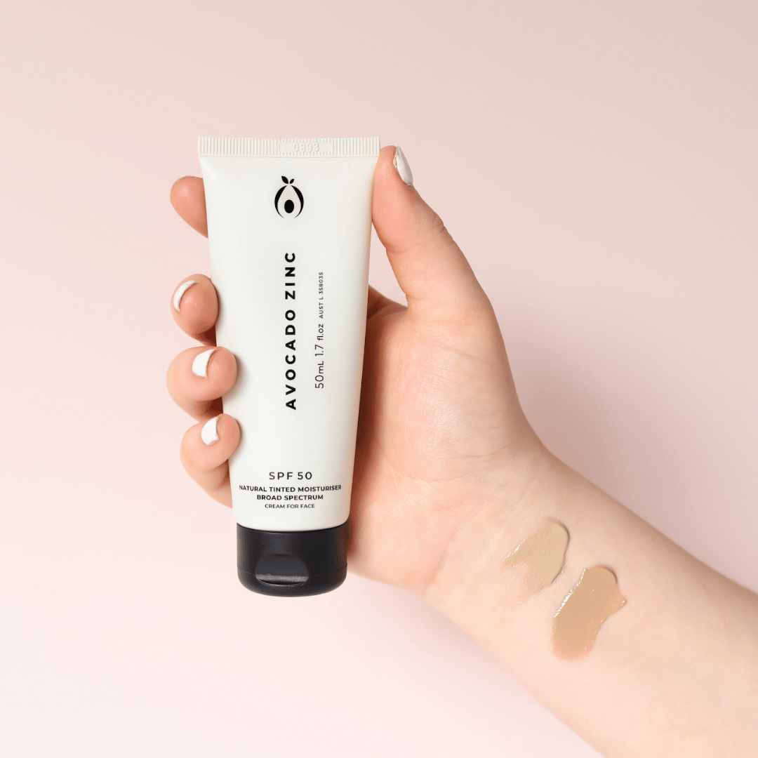 Avocado Zinc SPF 50 Natural Tinted Moisturiser - Medium/Dark