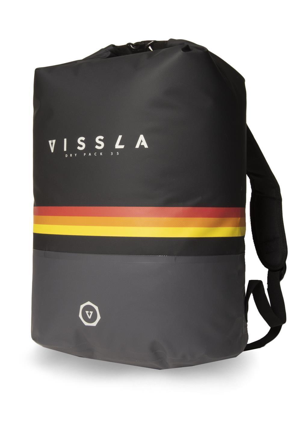 Vissla 7 Seas 35L Dry Backpack - Black 3 side
