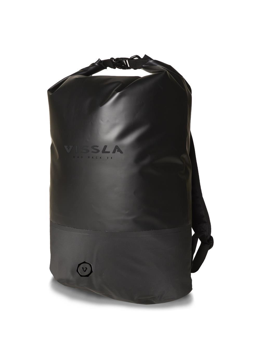 Vissla 7 Seas 35L Dry Backpack - Black 2 side