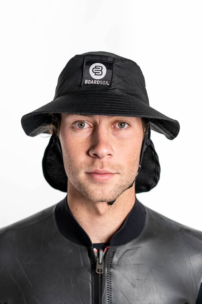 Boardsox Surf Hat - Black front on model