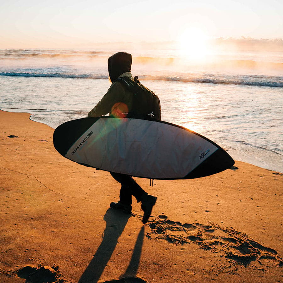 Compact Day Shortboard Cover - Black/Red / 5'8" 7
