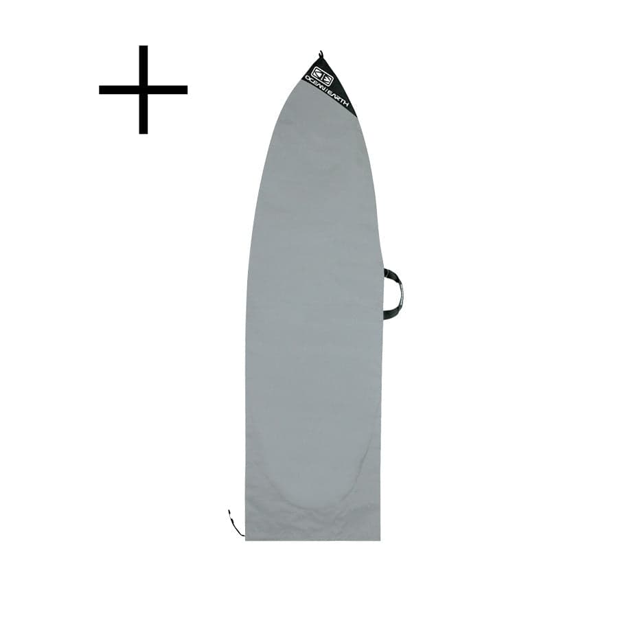 Triple Coffin Shortboard Cover - Silver / 6'6" 11