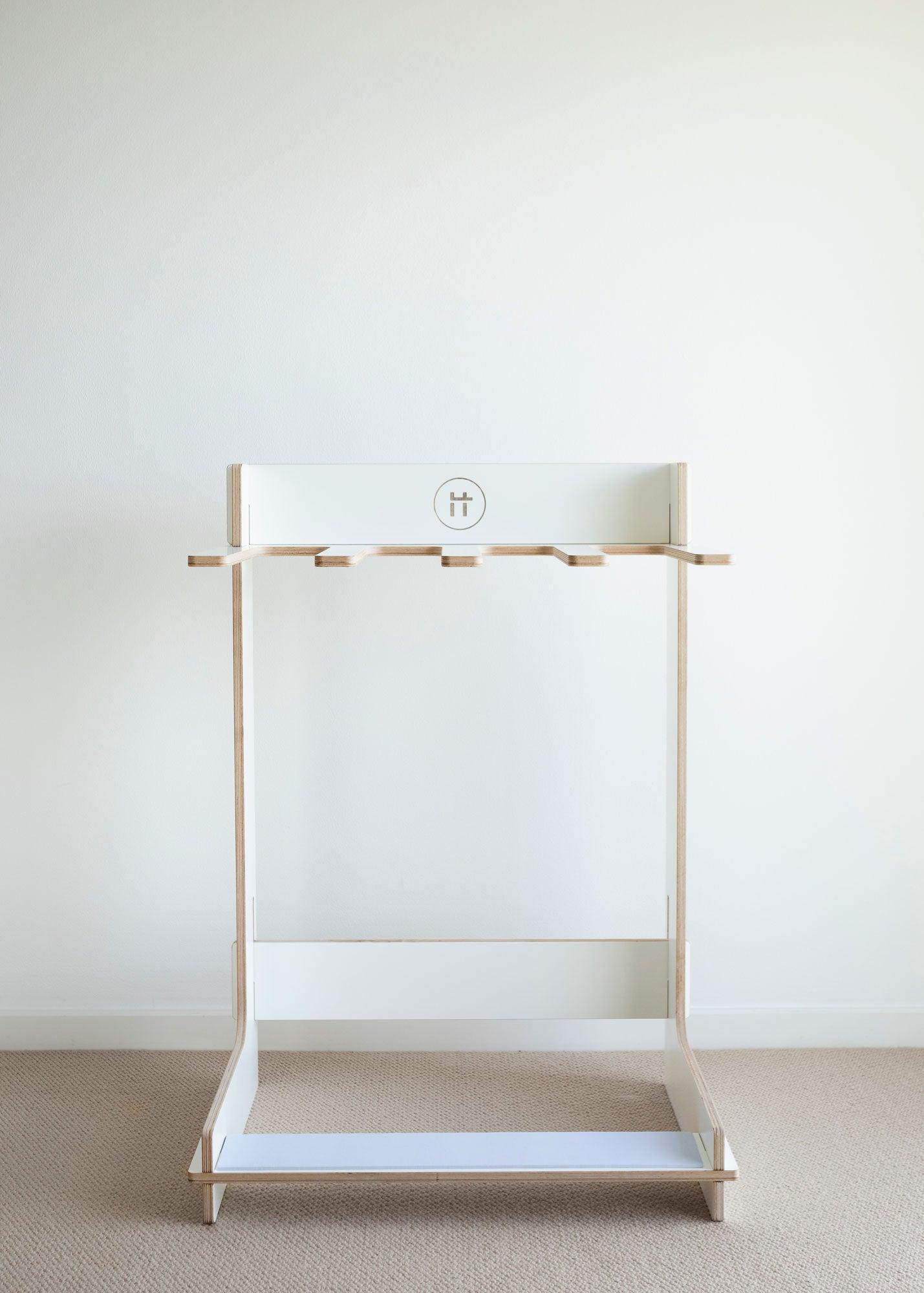 Q8 Freestanding Surfboard Rack - White front