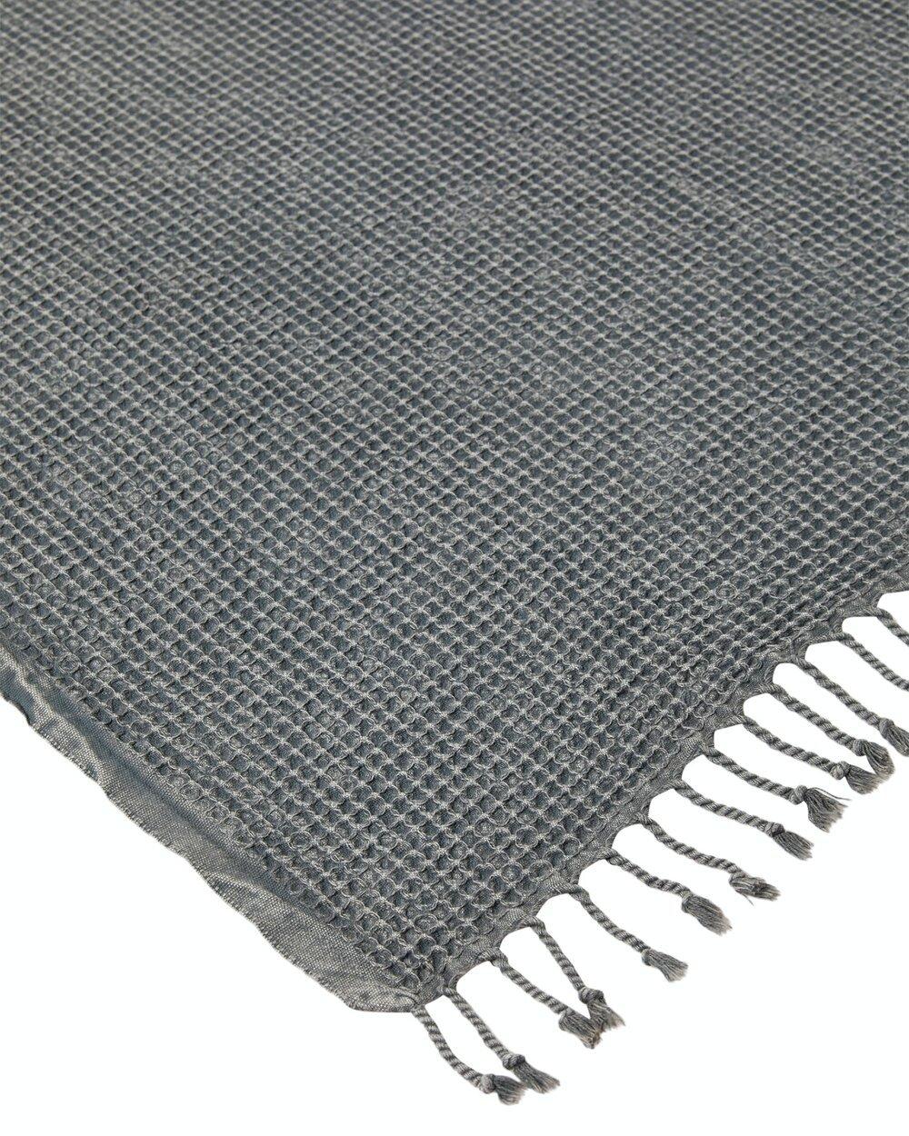 OZoola Waffle Beach Towel - Charcoal trim