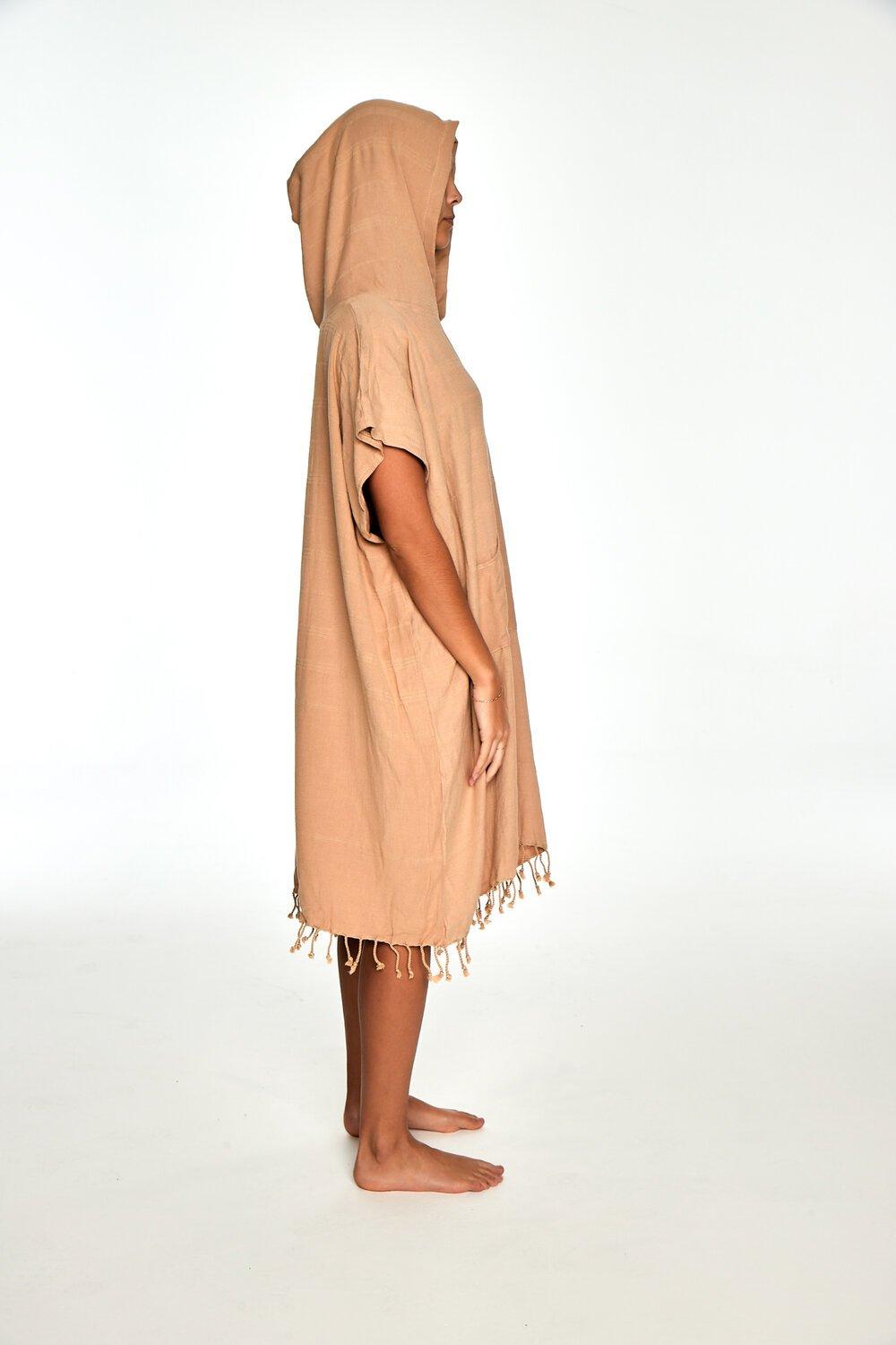 OZoola Surf Poncho - Sand on model side