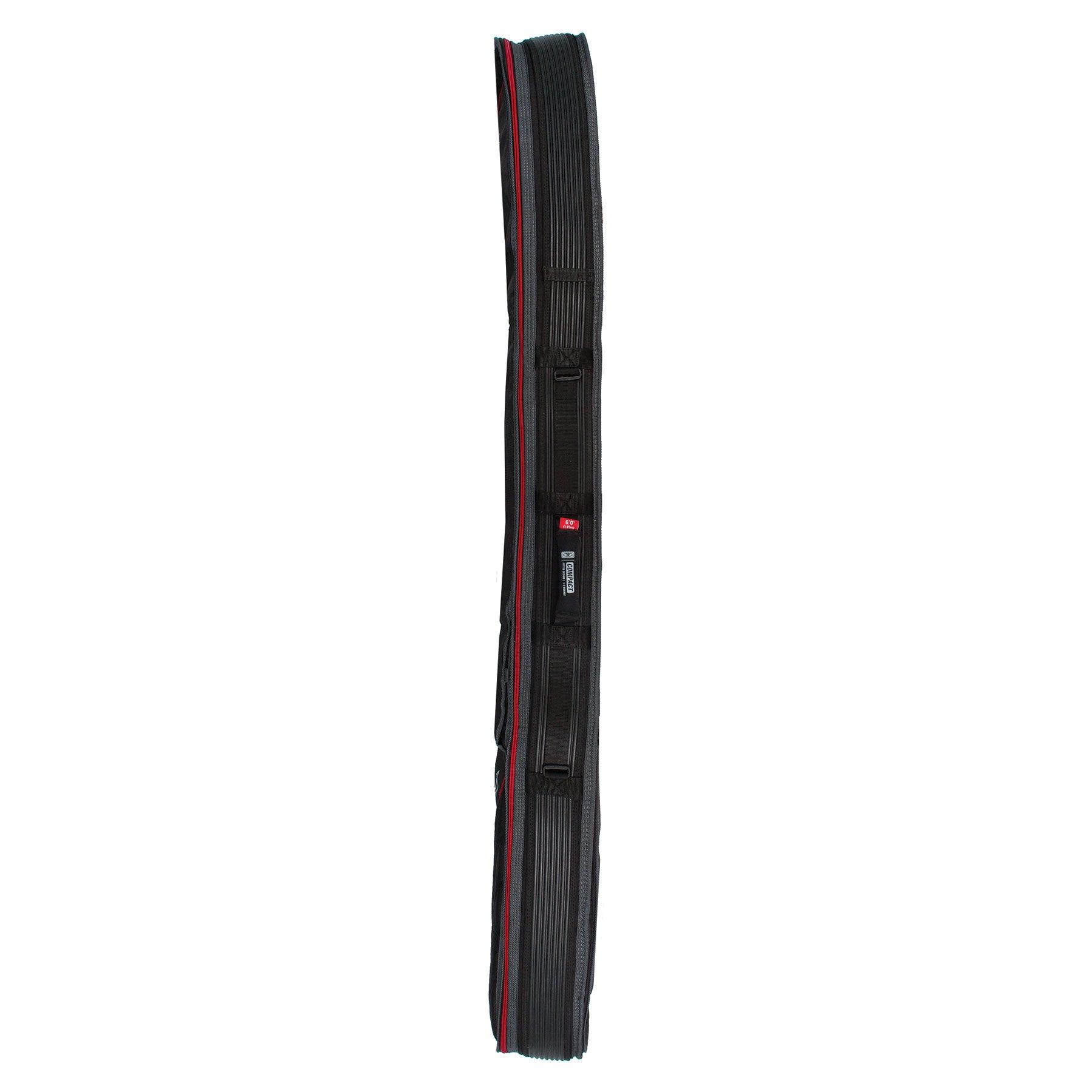 Double Compact Shortboard Cover - Black/Red / 7'2" 6