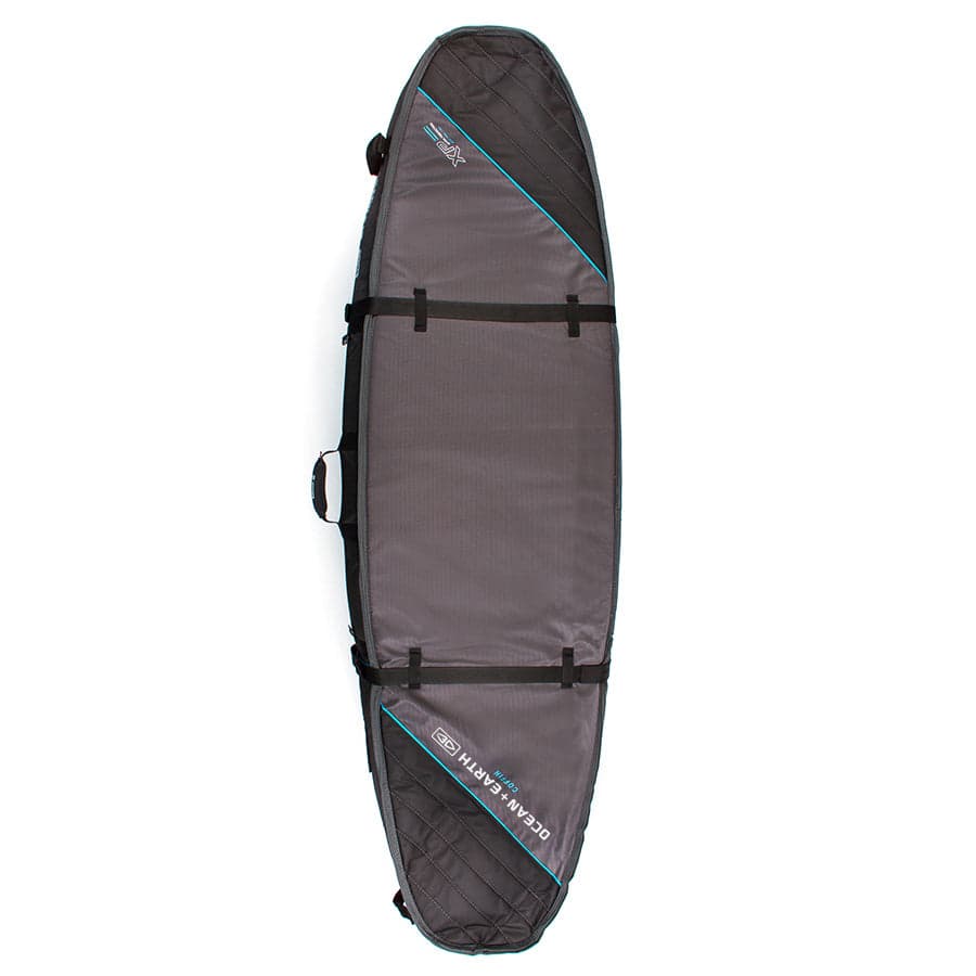Double Coffin Shortboard Cover - Black/Blue / 7'0"
