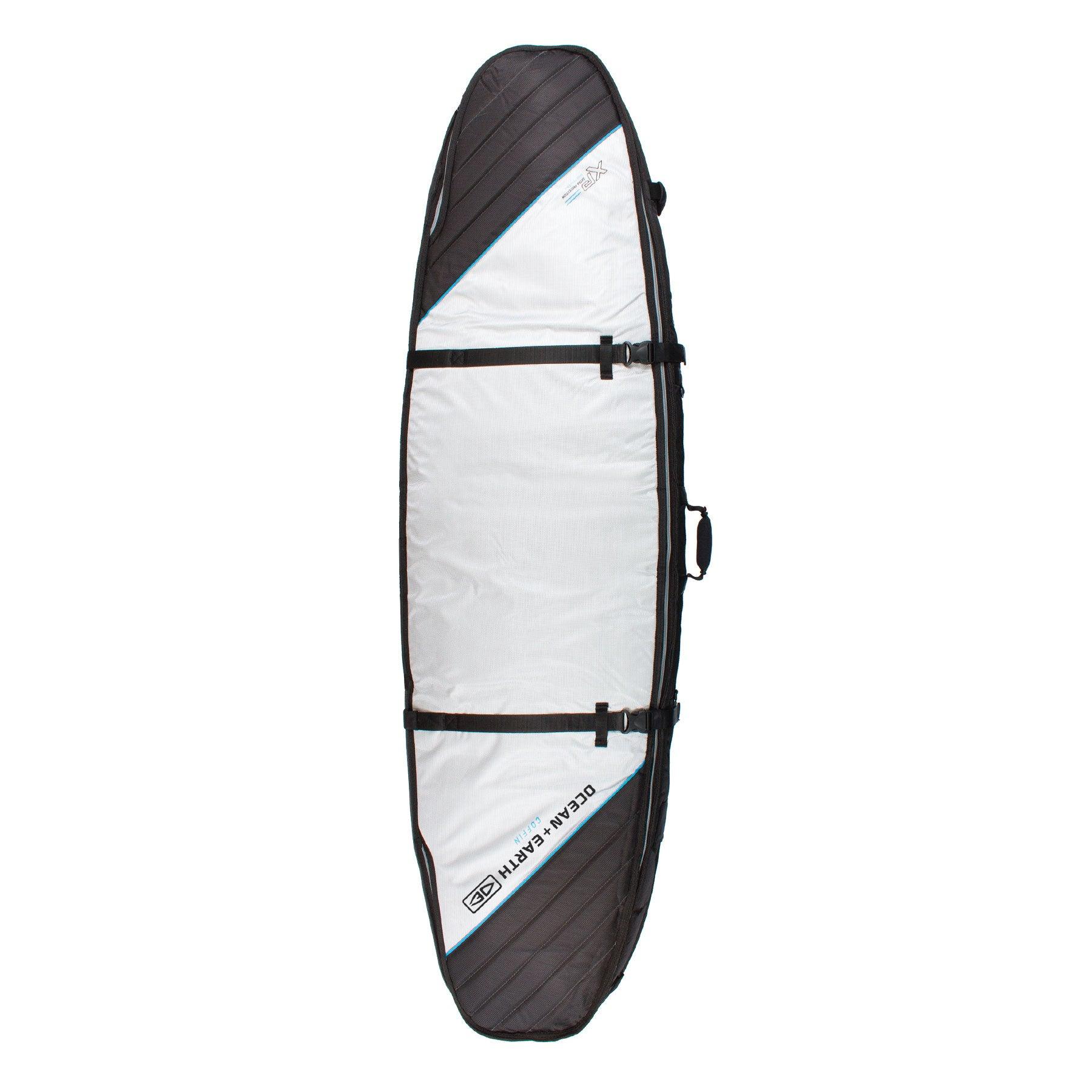 Double Coffin Shortboard Cover - Silver / 6'6"