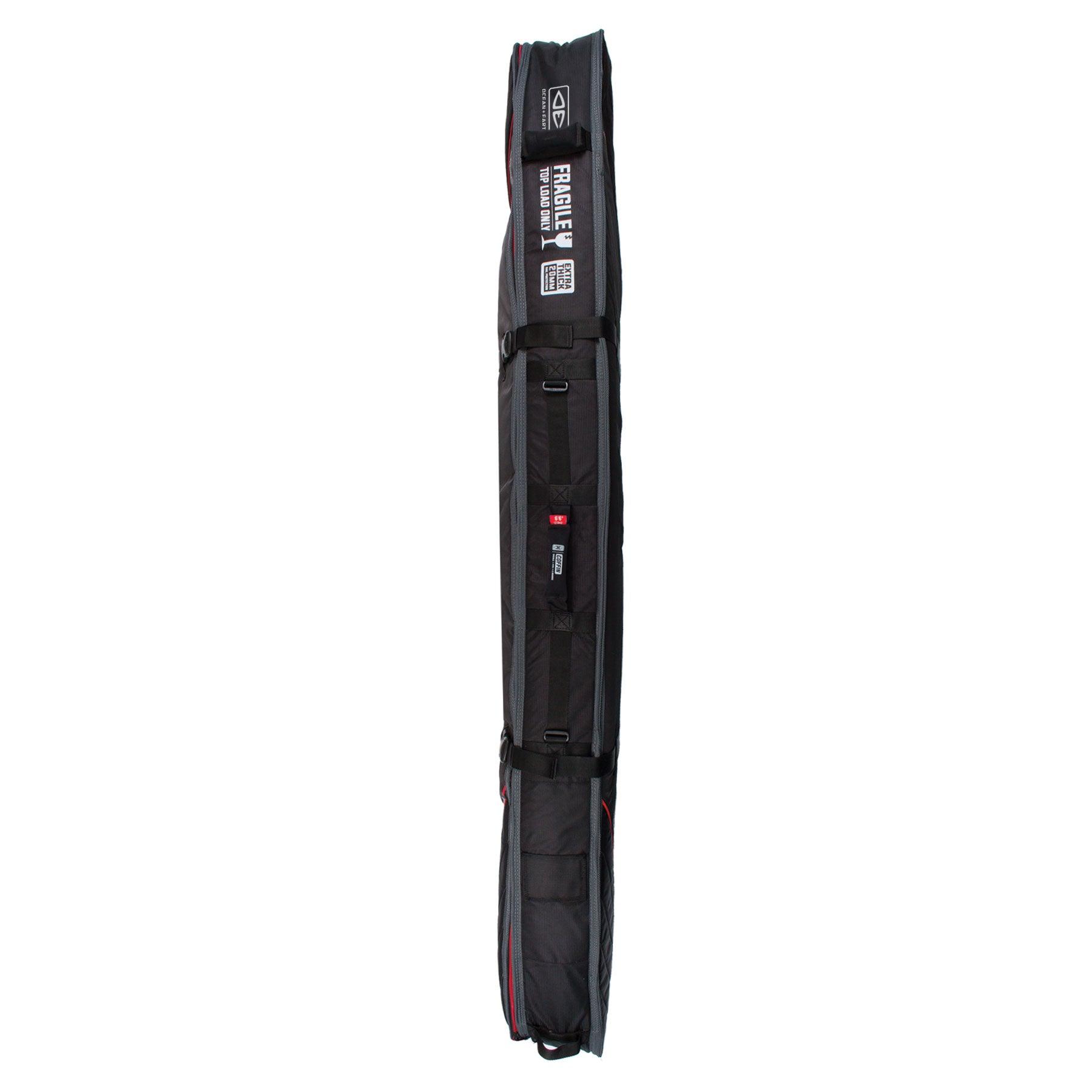 Triple Coffin Shortboard Cover - Black/Red / 7'0" 9
