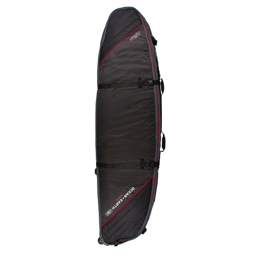 Triple Wheel Shortboard Cover - Black/Red / 7'6"