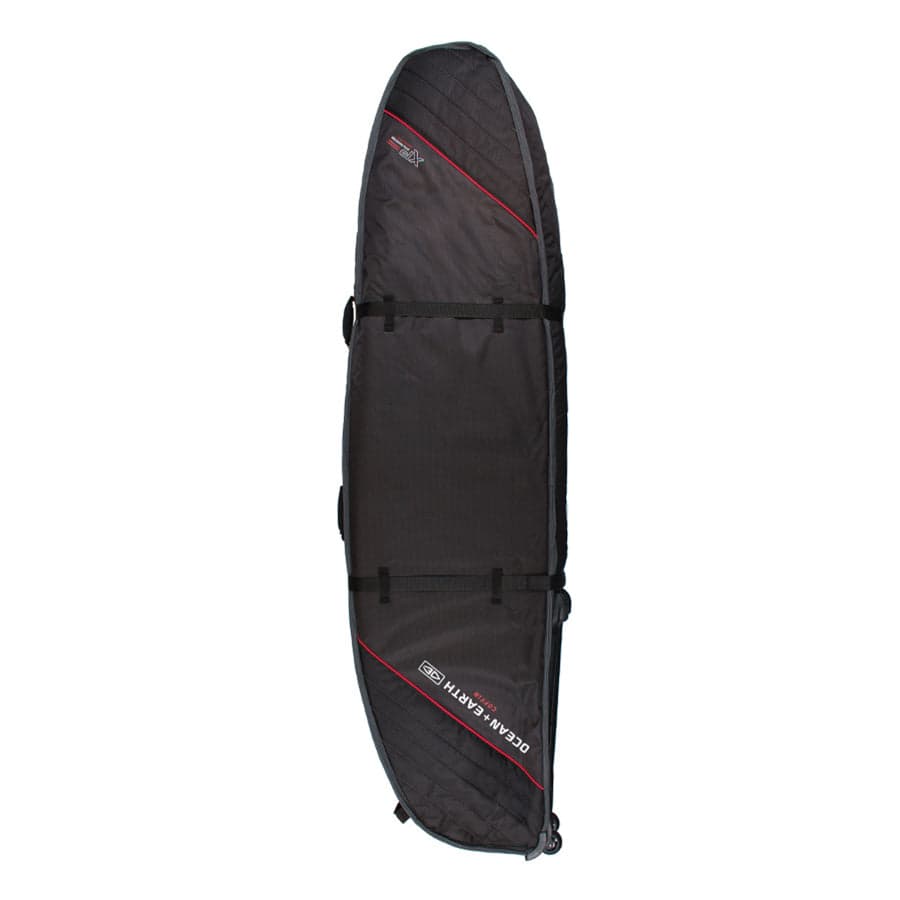 Triple Wheel Shortboard Cover - Black/Red / 6'0"