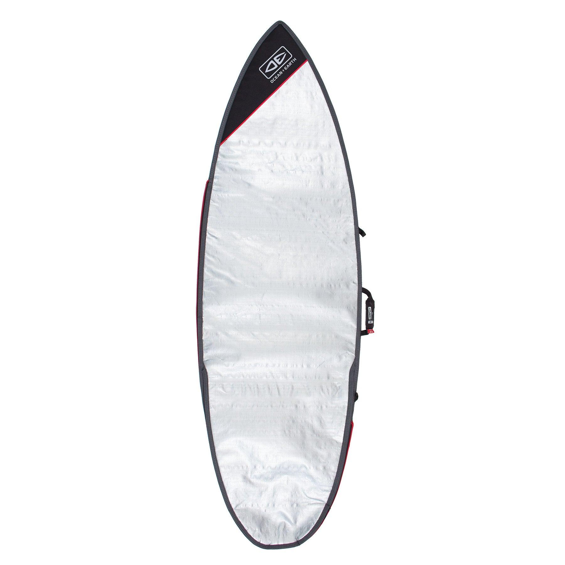 Compact Day Shortboard Cover - Black/Red / 6'8" 5