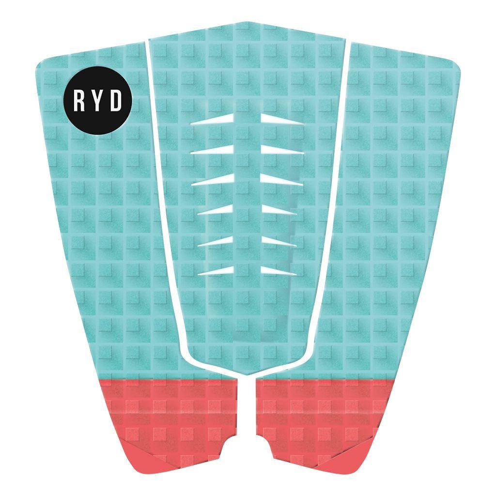 True 3 Piece Traction Square Groove - Aqua/Coral
