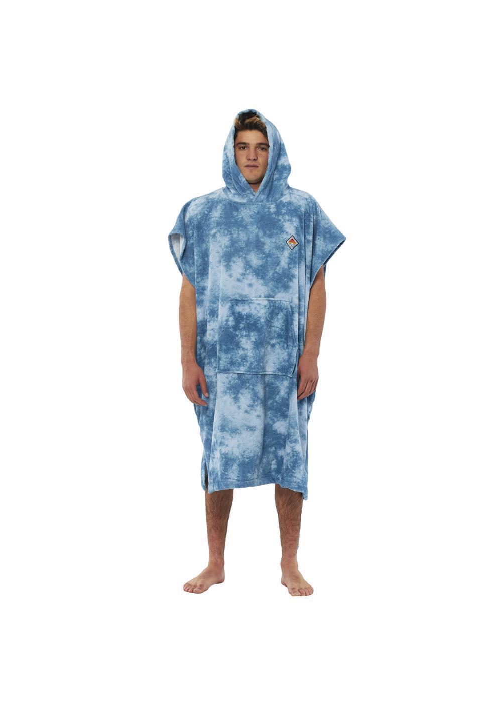 Vissla Changing Towel Poncho - Blue Tie Dye