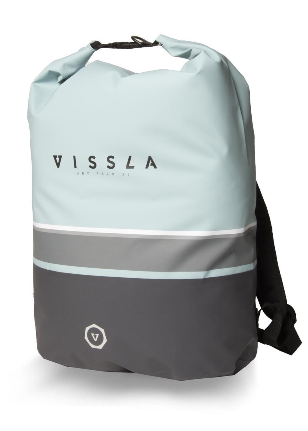 Vissla 7 Seas 35L Dry Backpack - Dusty Aqua side