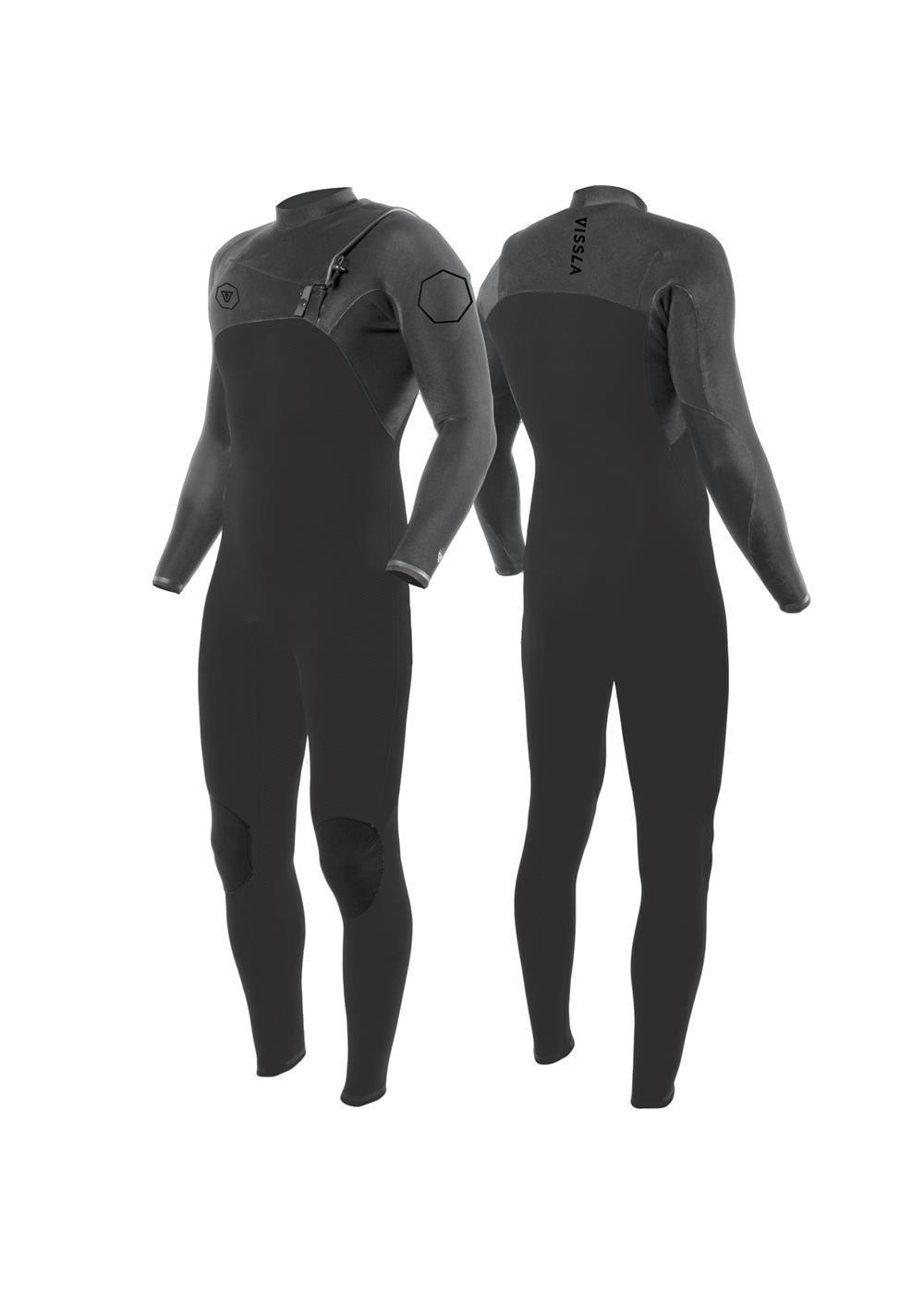 Vissla High Seas II 4/3 Chest Zip Wetsuit - Stealth front