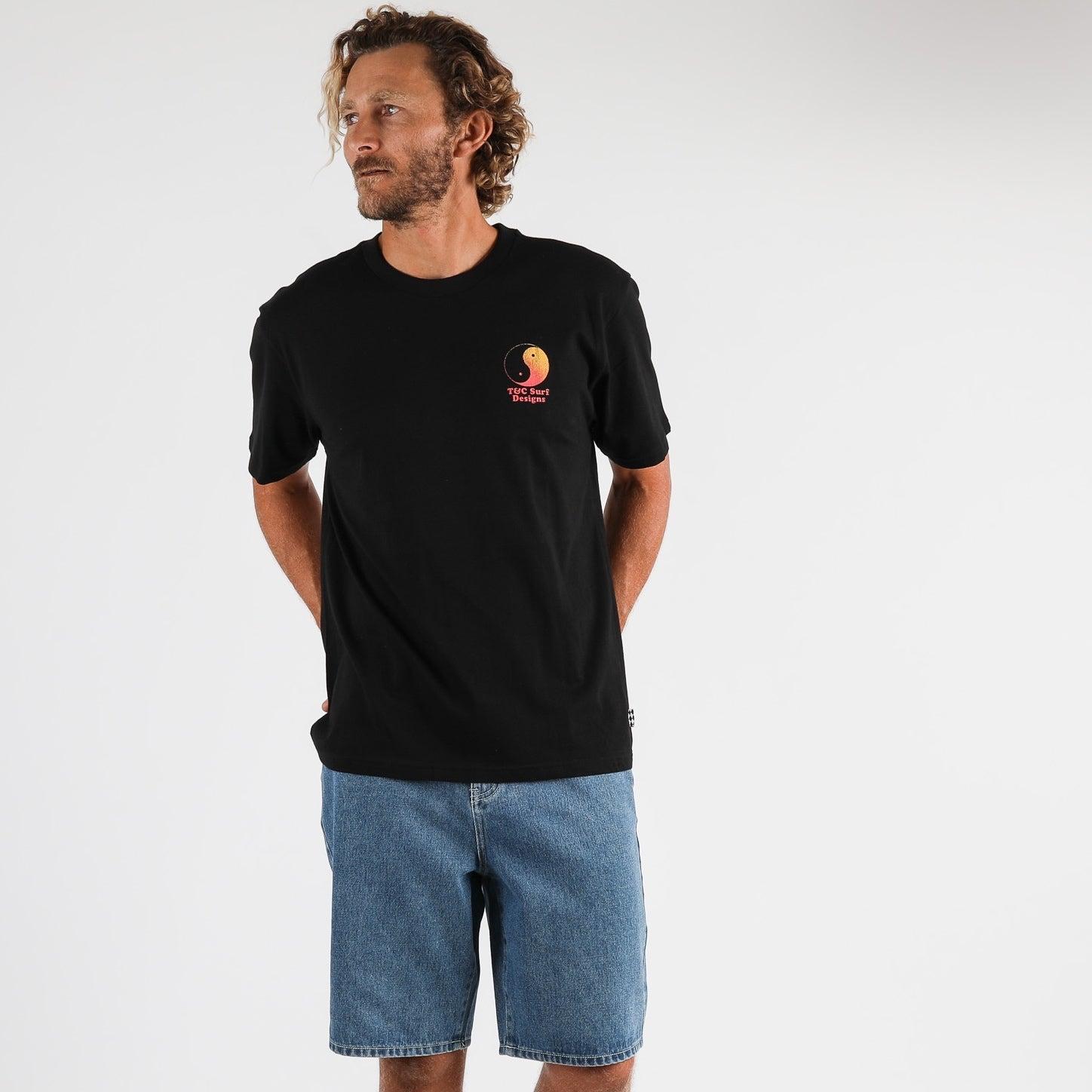 Retro Twin Tee - Black