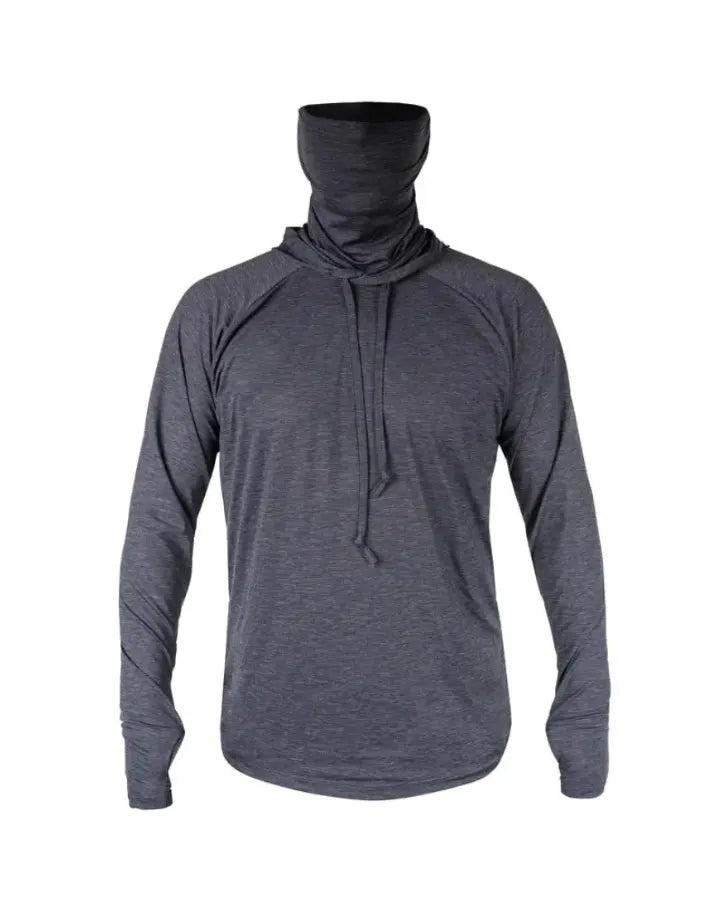Men's Heathered VentX Hooded Pullover Top W/Face Cover UV