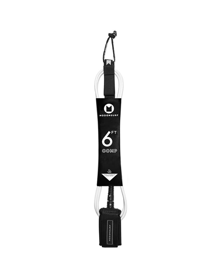 6'0 White/Black Comp Leash