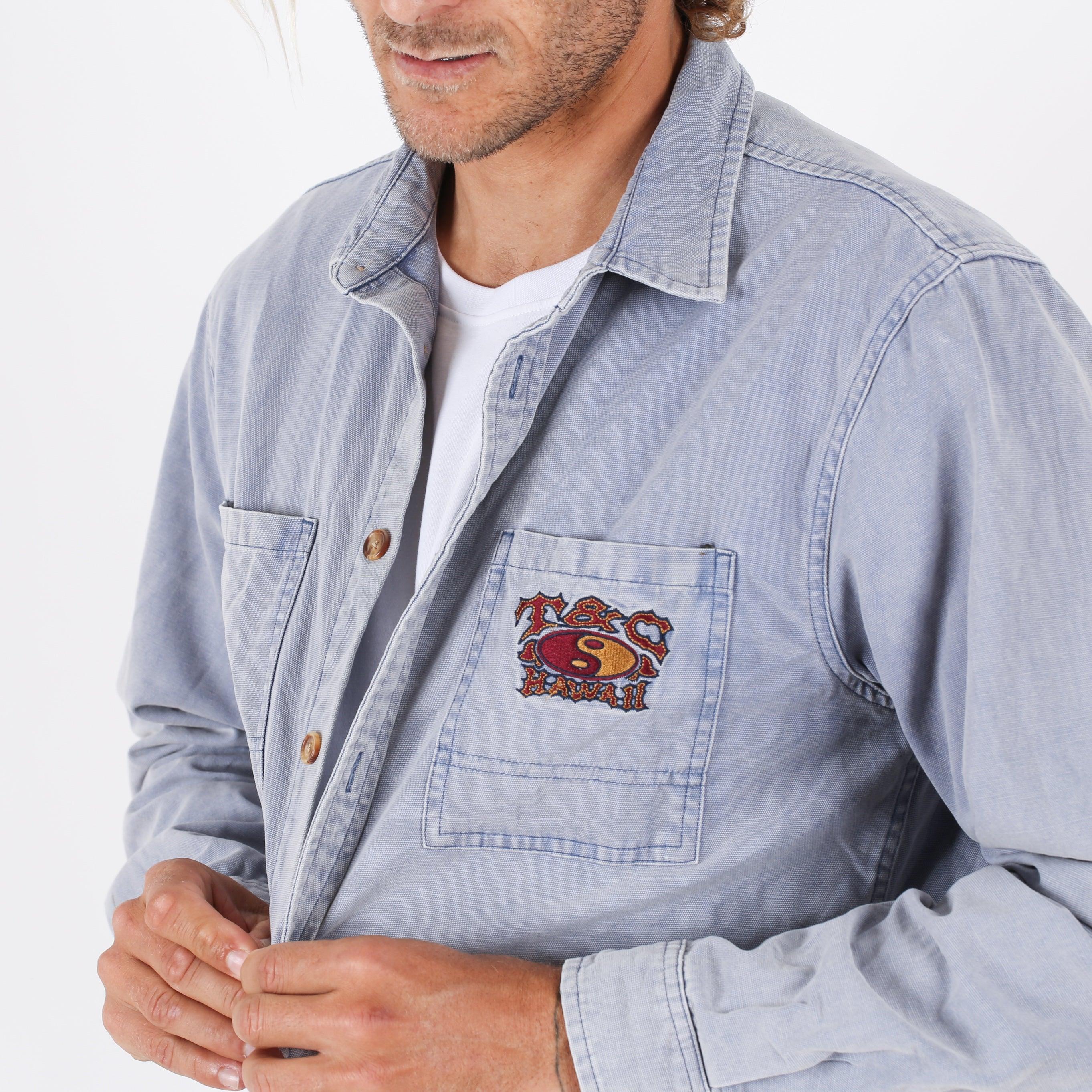 Dawn L/S Canvas Overshirt - Ocean