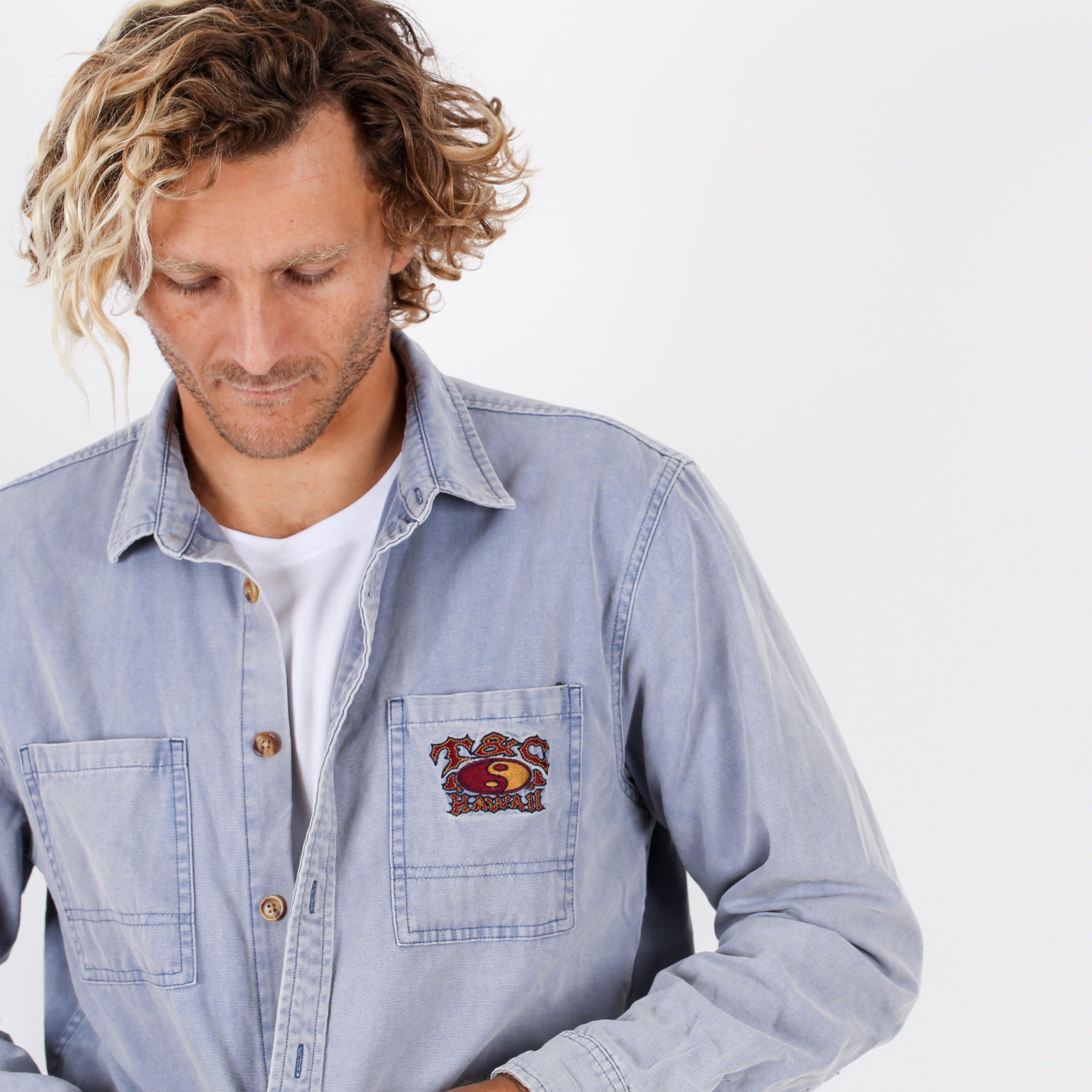 Dawn L/S Canvas Overshirt - Ocean