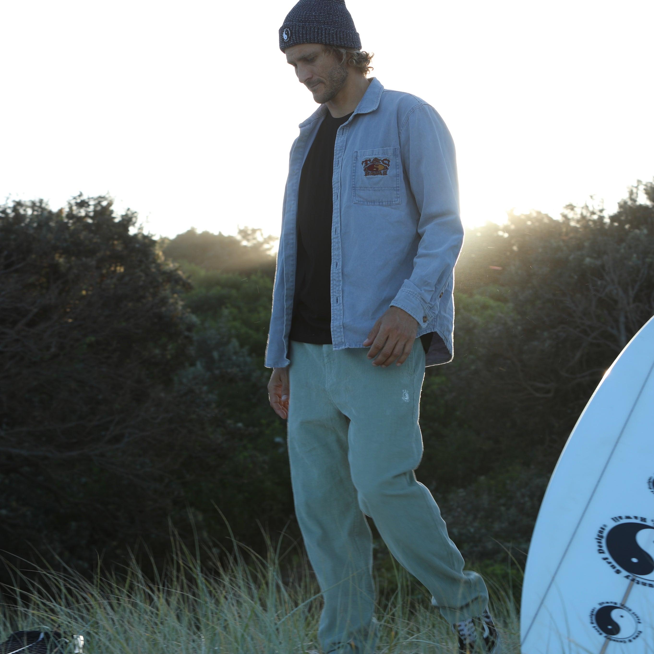 Dawn L/S Canvas Overshirt - Ocean