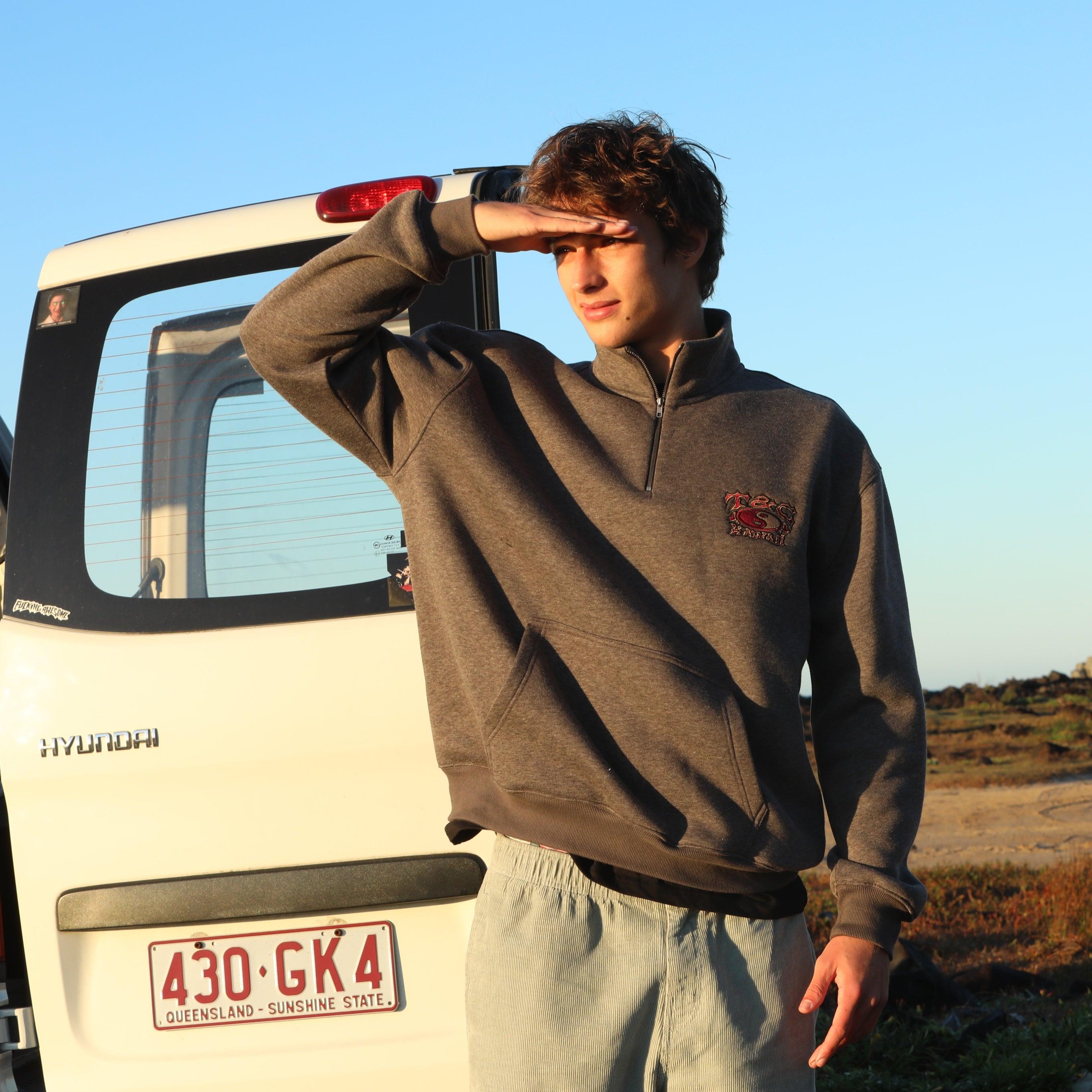 Thruster 1/4 Zip - Vintage Smoke