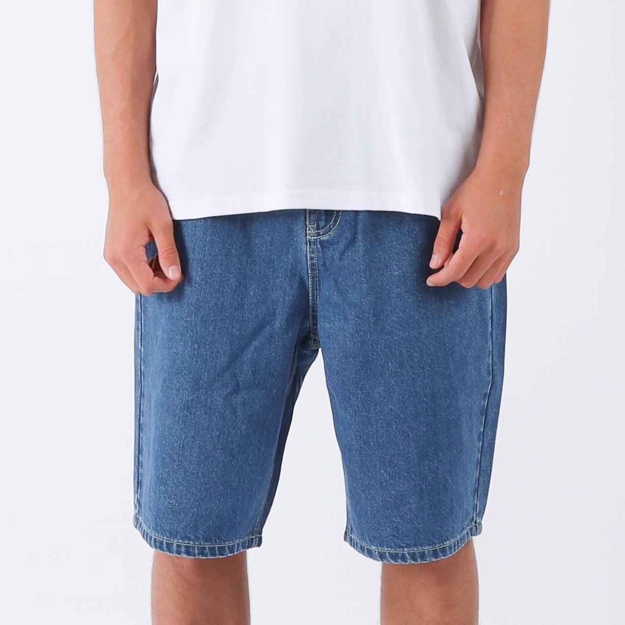 Thrift Denim Jort - Washed Blue