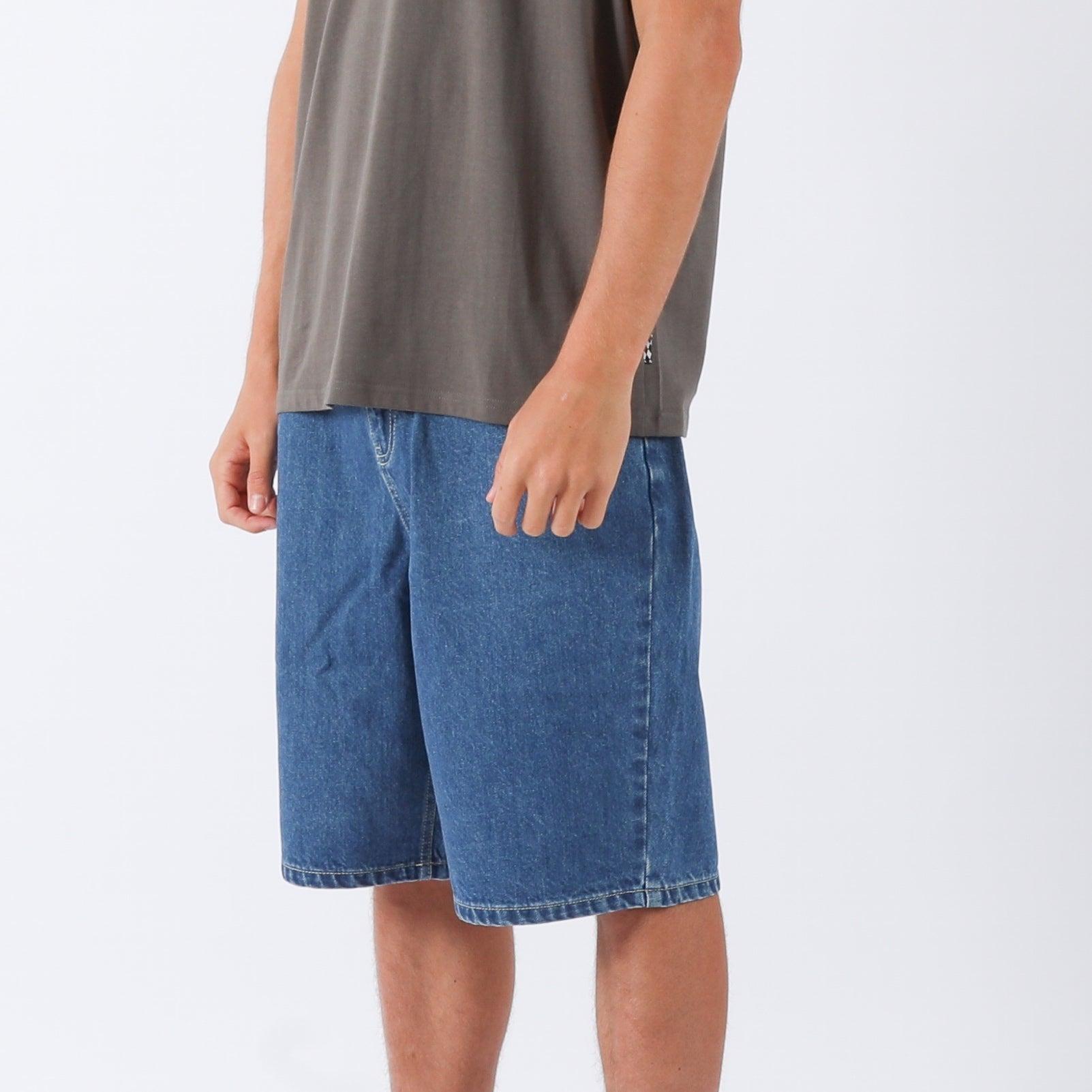 Thrift Denim Jort - Washed Blue
