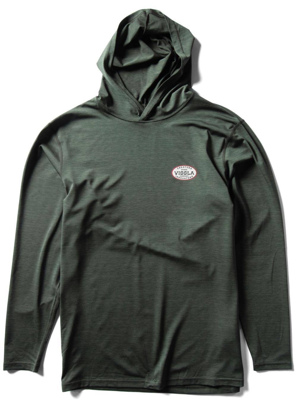 Vissla Twisted Eco Hooded L/S - Black Heather front