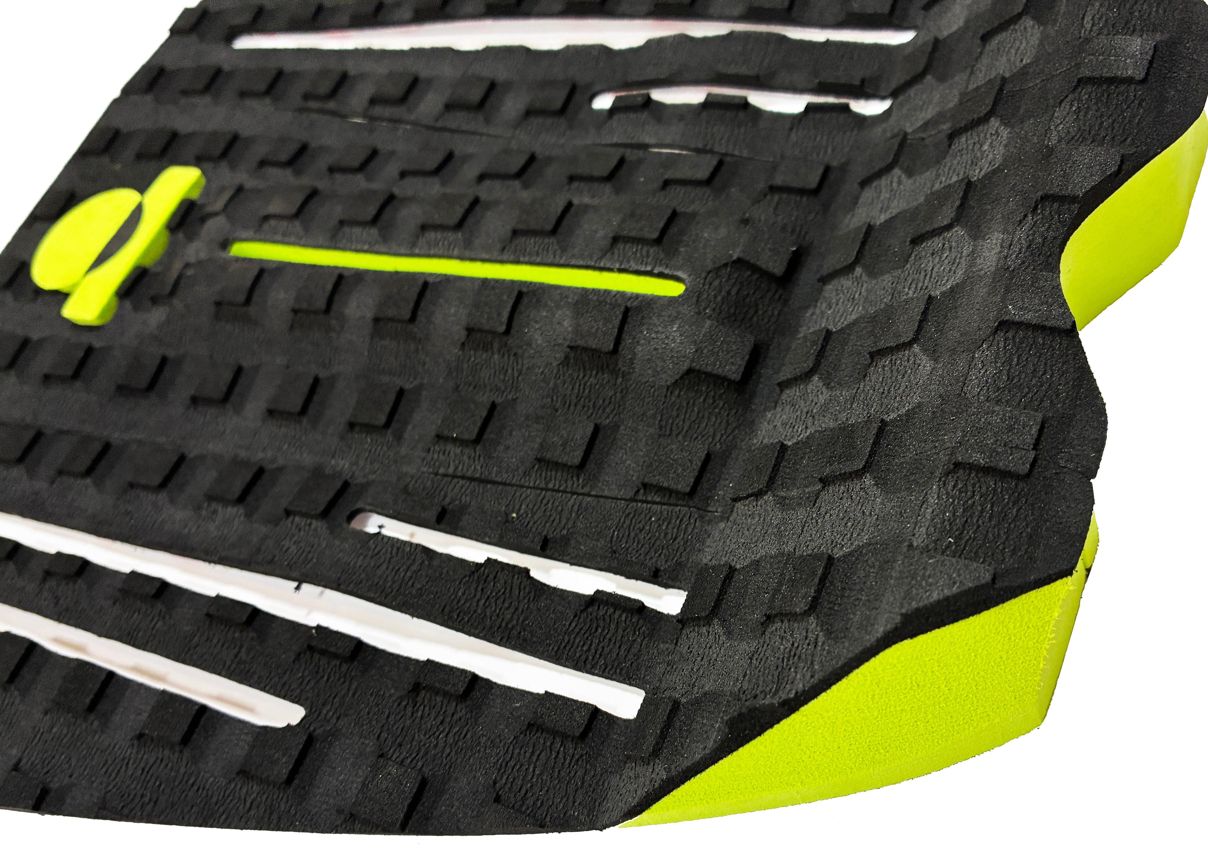 Summer vibes Session 3-Piece GROM SIZE surfboard deck grip traction tail pad - Yellow