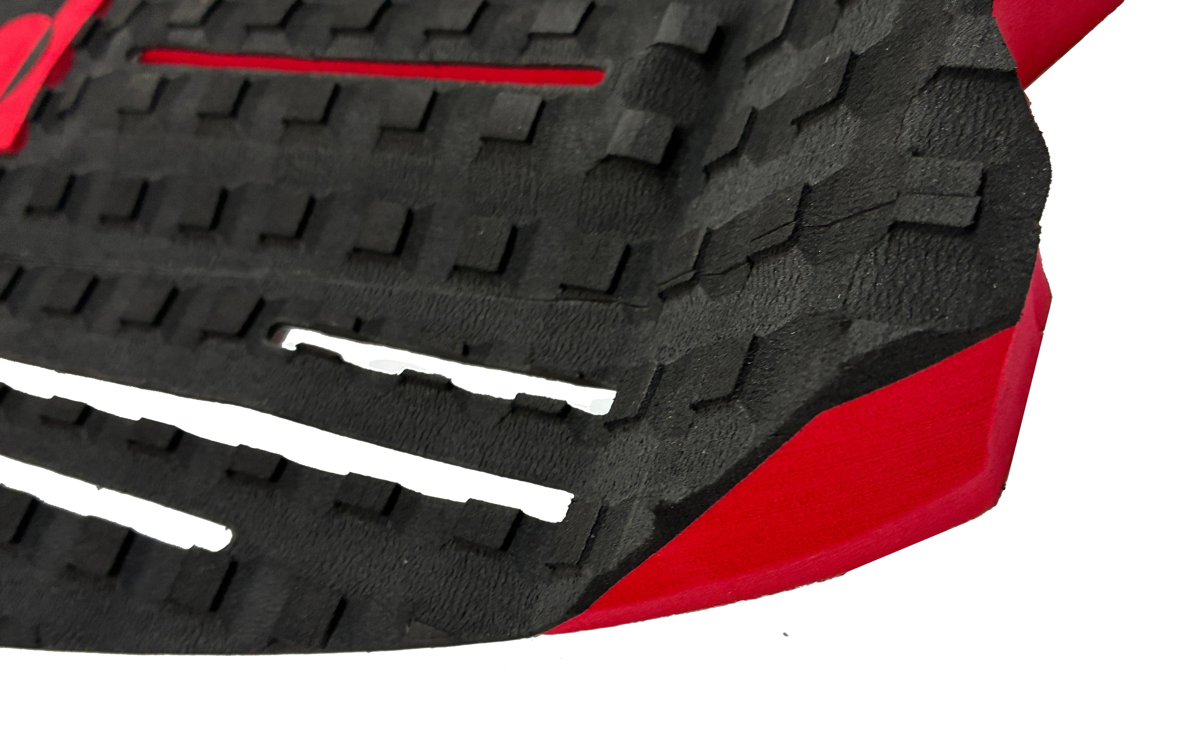 Summer vibes Session 3-Piece GROM SIZE surfboard deck grip traction tail pad - Red