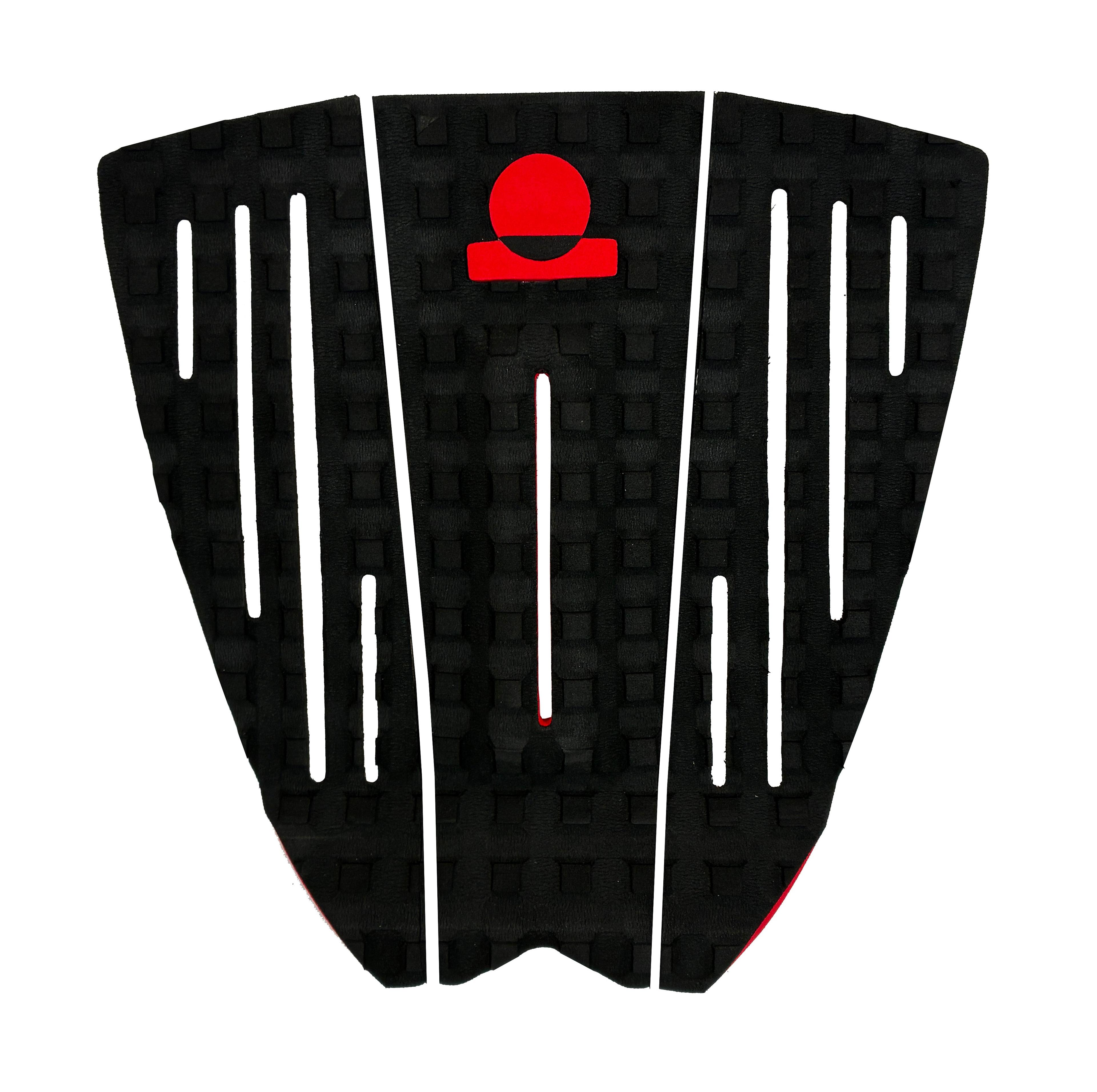 Summer vibes Session 3-Piece GROM SIZE surfboard deck grip traction tail pad - Red
