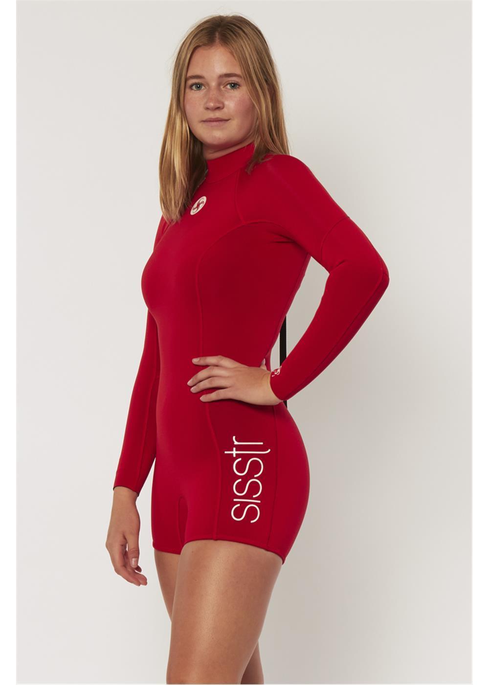 Sisstrevolution Summer Seas 2/2 Yth Printed L/s - Red
