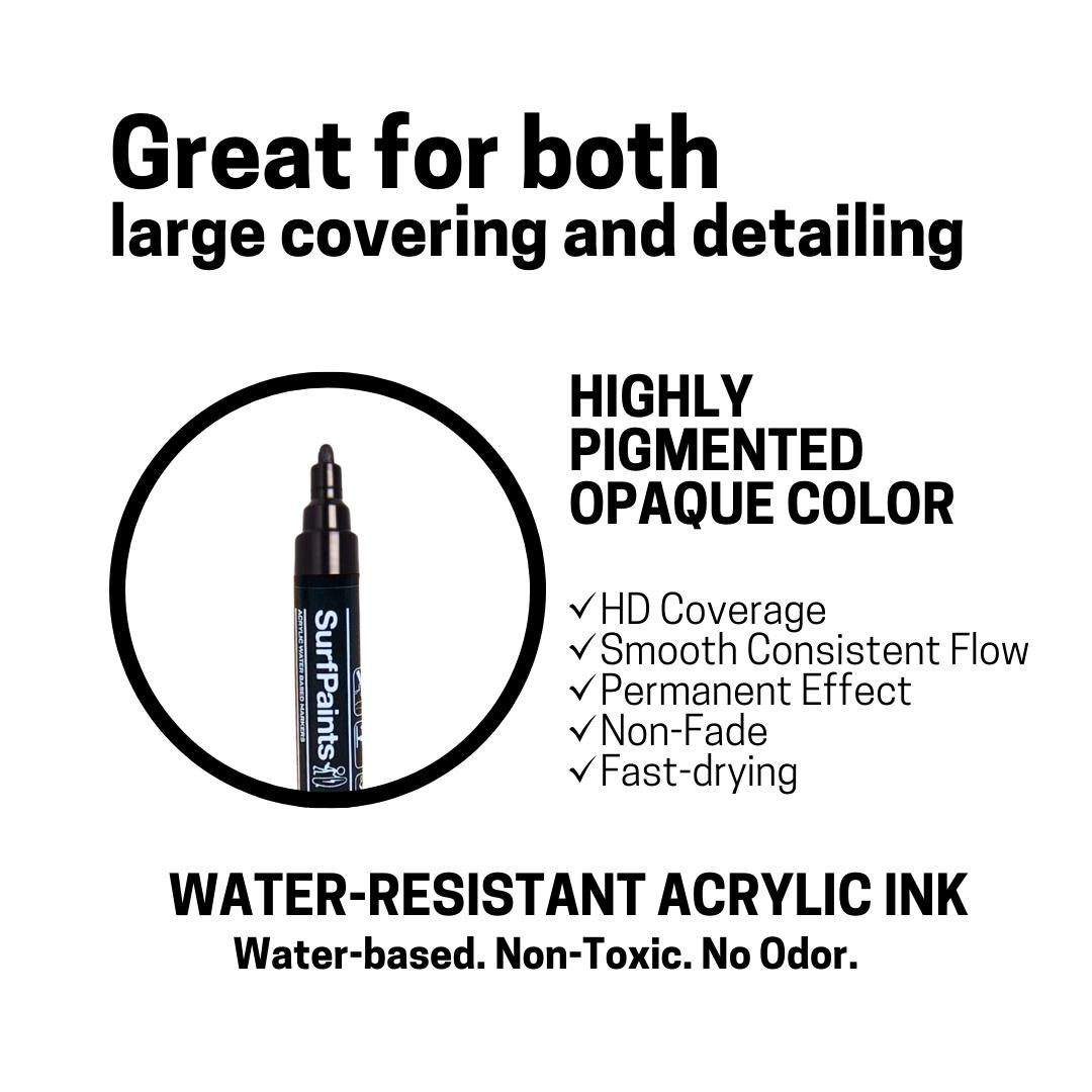 Earth Acrylic Paint Pens - 4mm Durable Bullet Nibs for All Surfaces – Premium Japanese Quality