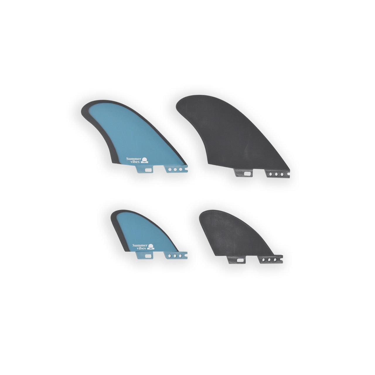 Summer vibes Quad Mid Keel 4-Fin Set FCiiCompatible - Blue
