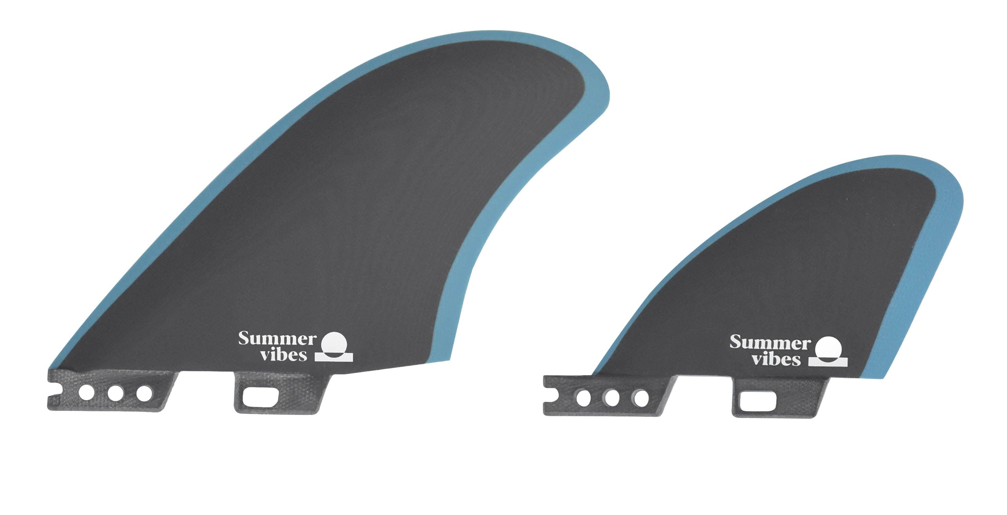 Summer vibes Quad Mid Keel 4-Fin Set FCiiCompatible - Black/Blue
