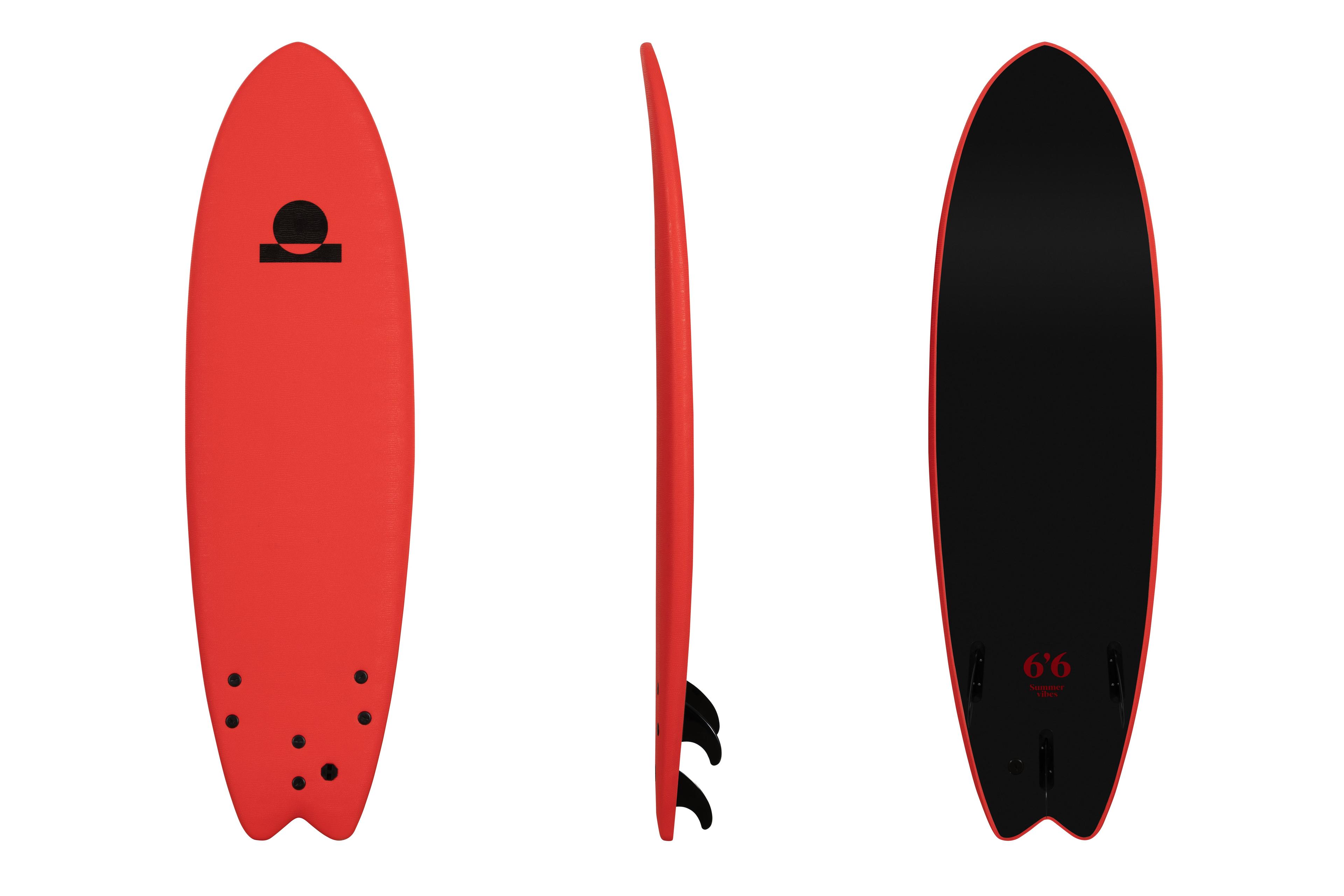 Front view of red softboard