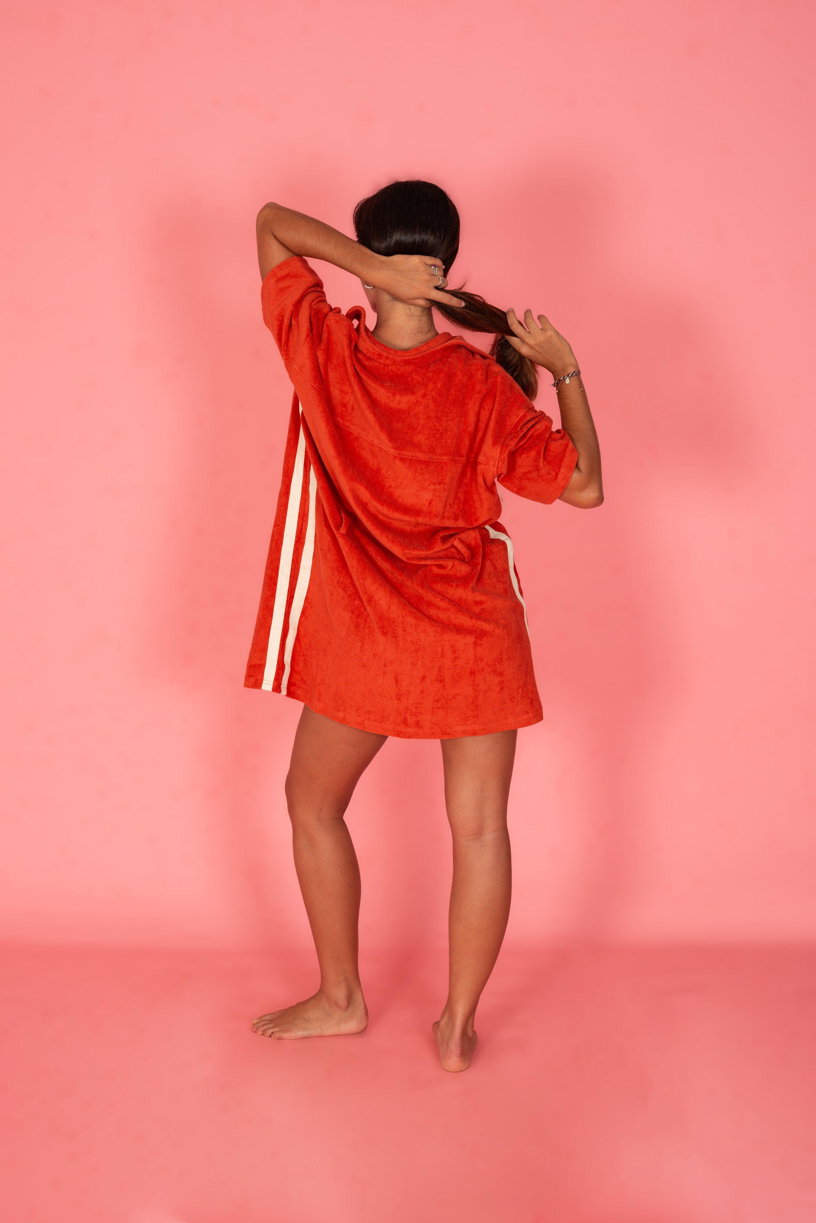 Model in Après Surf Dress from back
