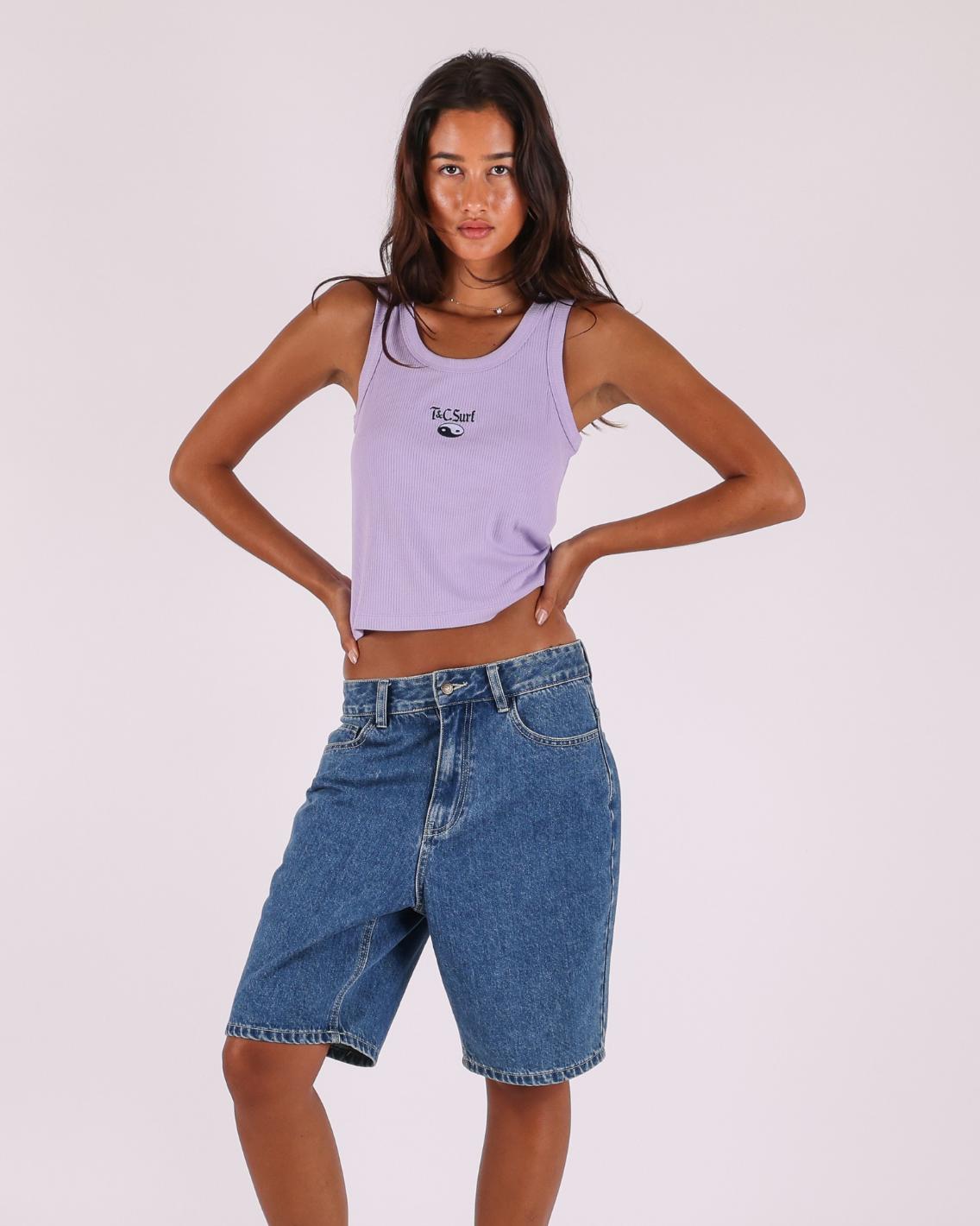 Lilac Yin Yang Singlet front