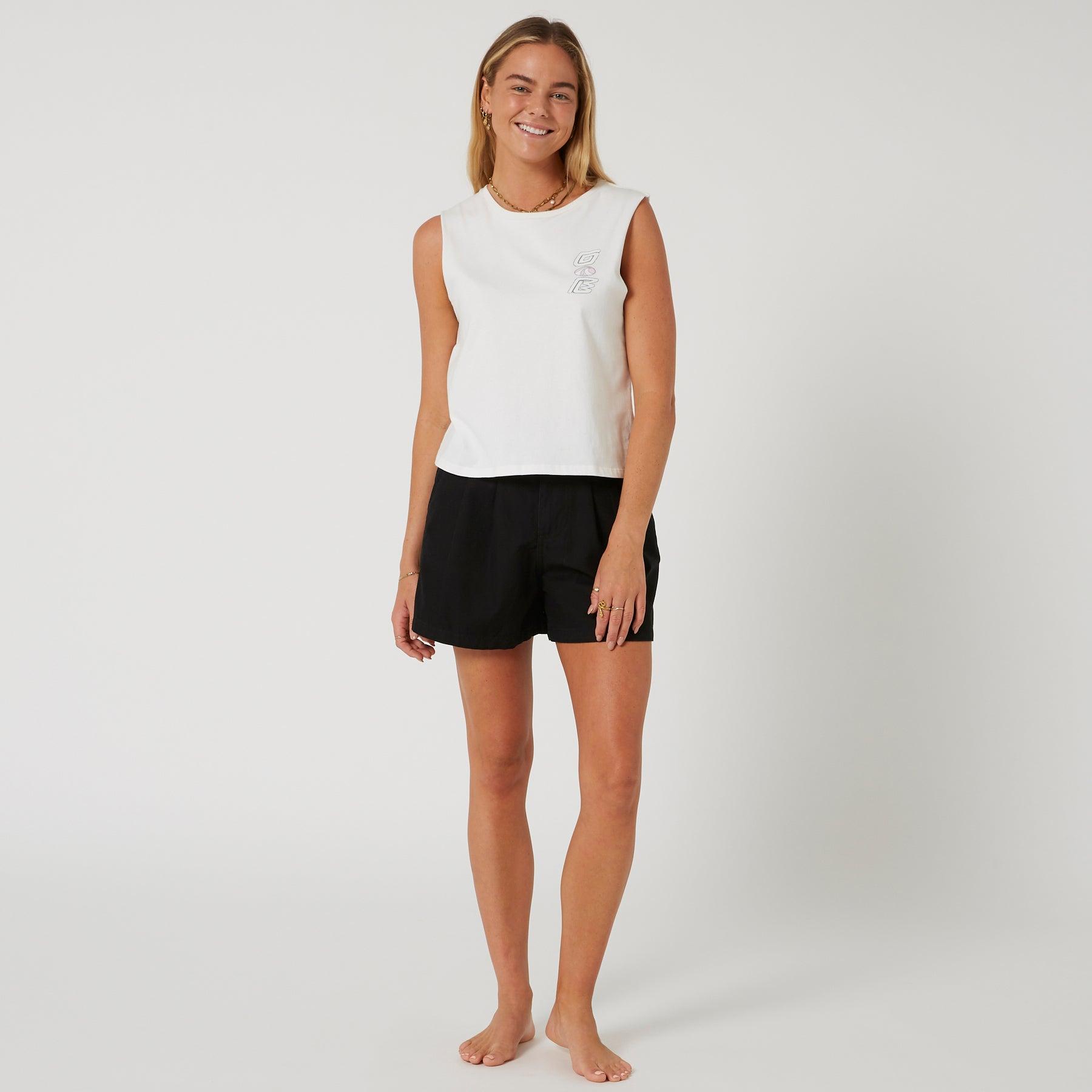 Black color utility short