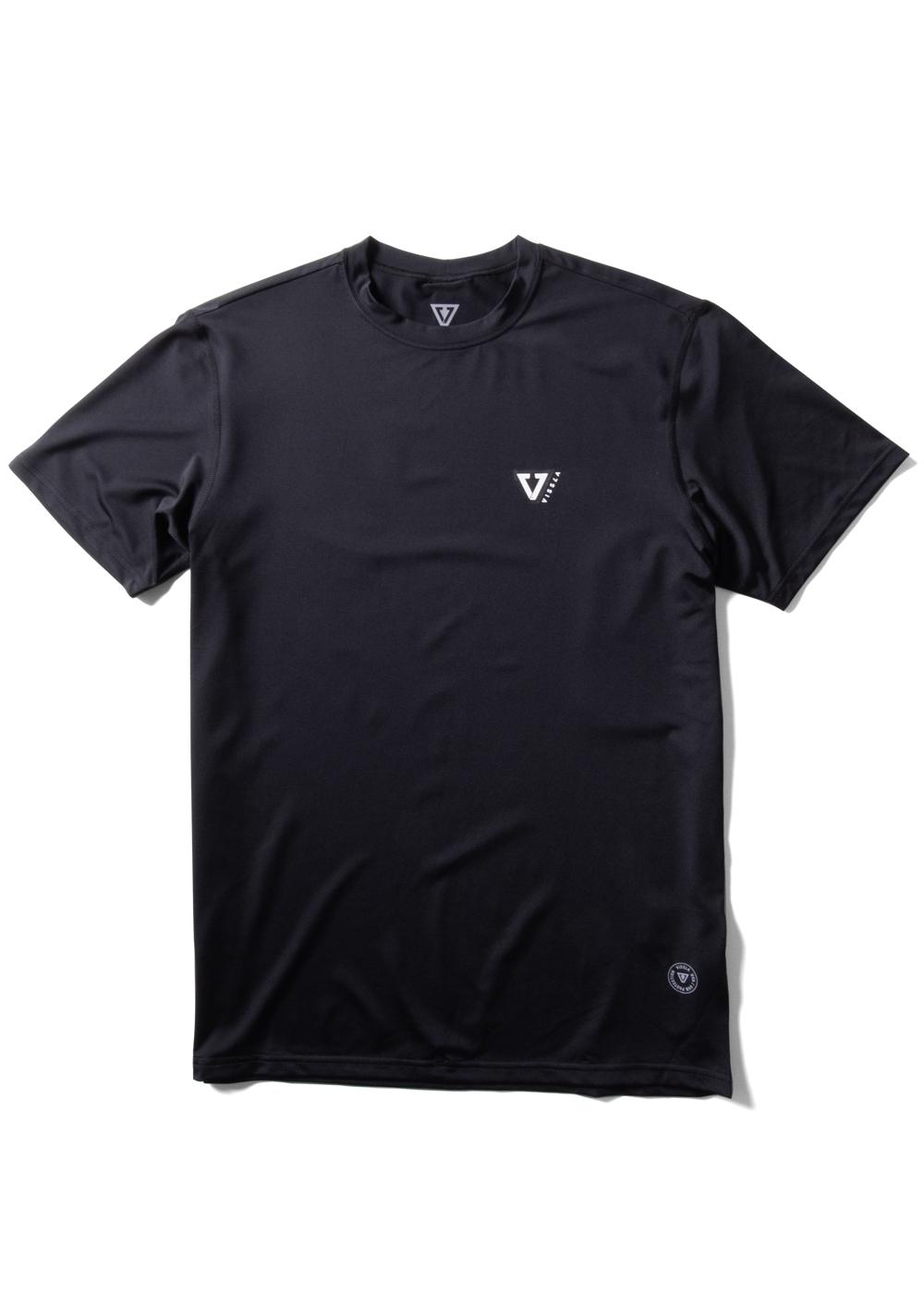 Vissla Twisted Eco Short Sleeve Surf Tee - Black Heather front