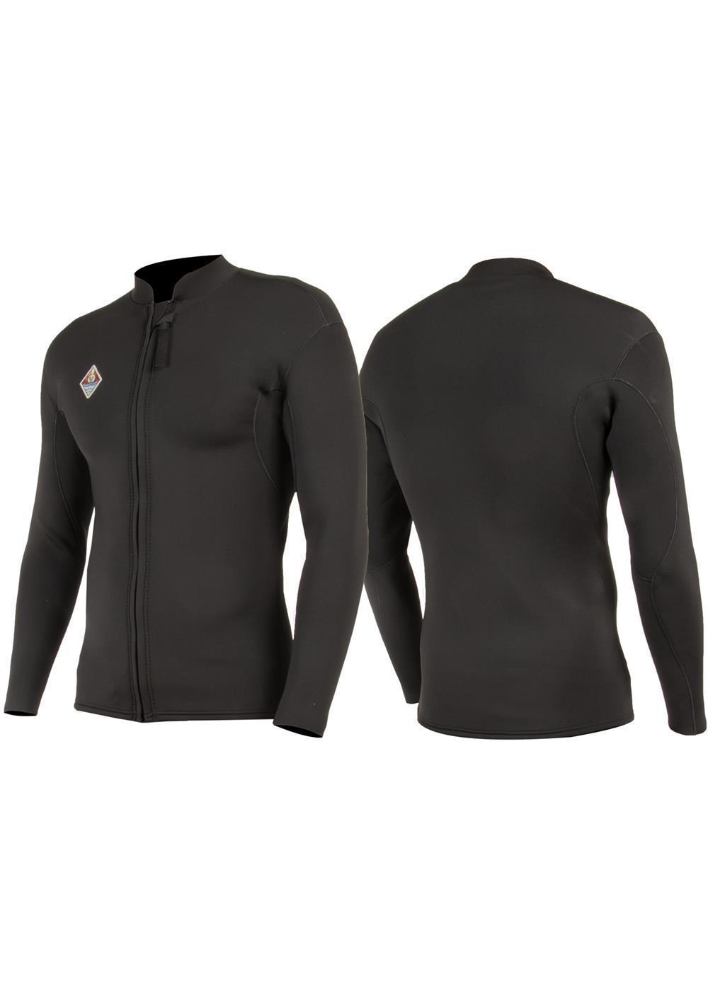 Solid Sets 2mm Front Zip Jacket - Black 3 3
