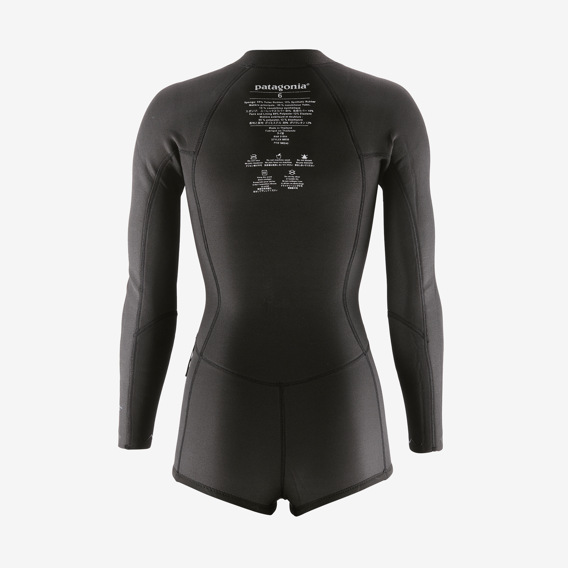 Back view of wetsuit