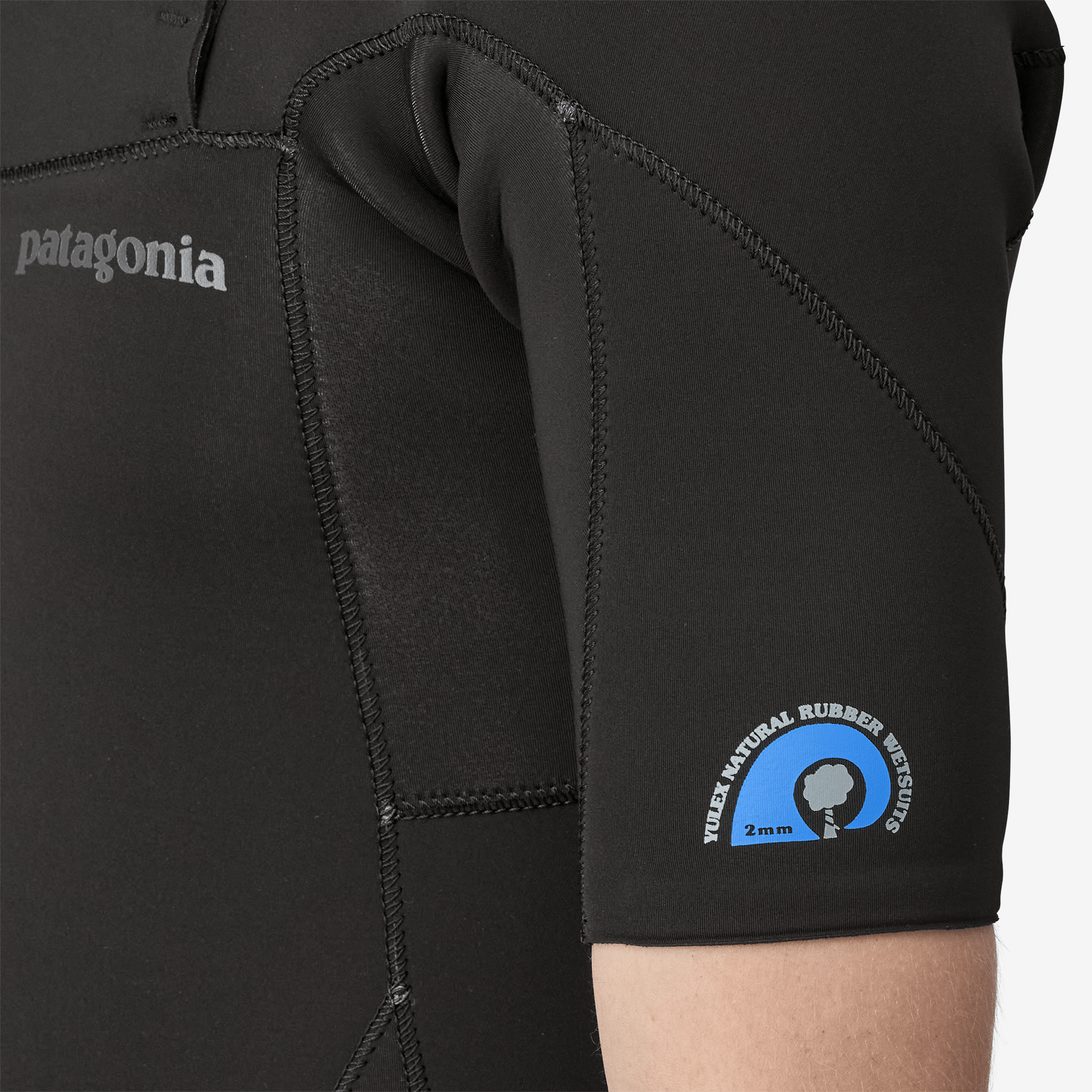 Close-up of wetsuit logo