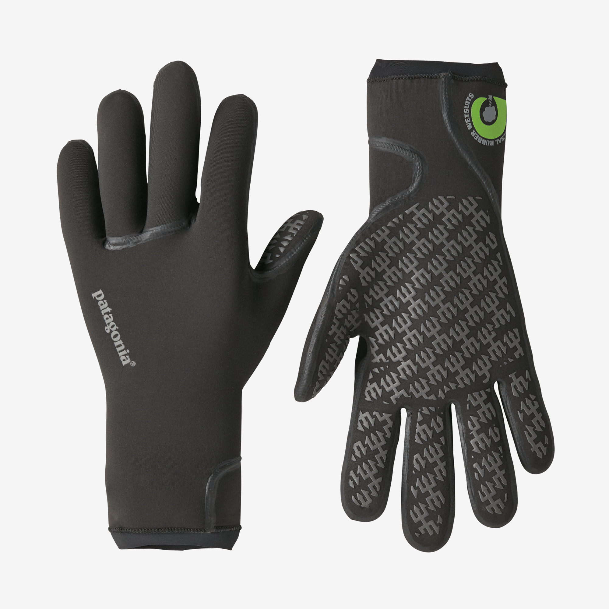 Front and back of wetsuit gloves