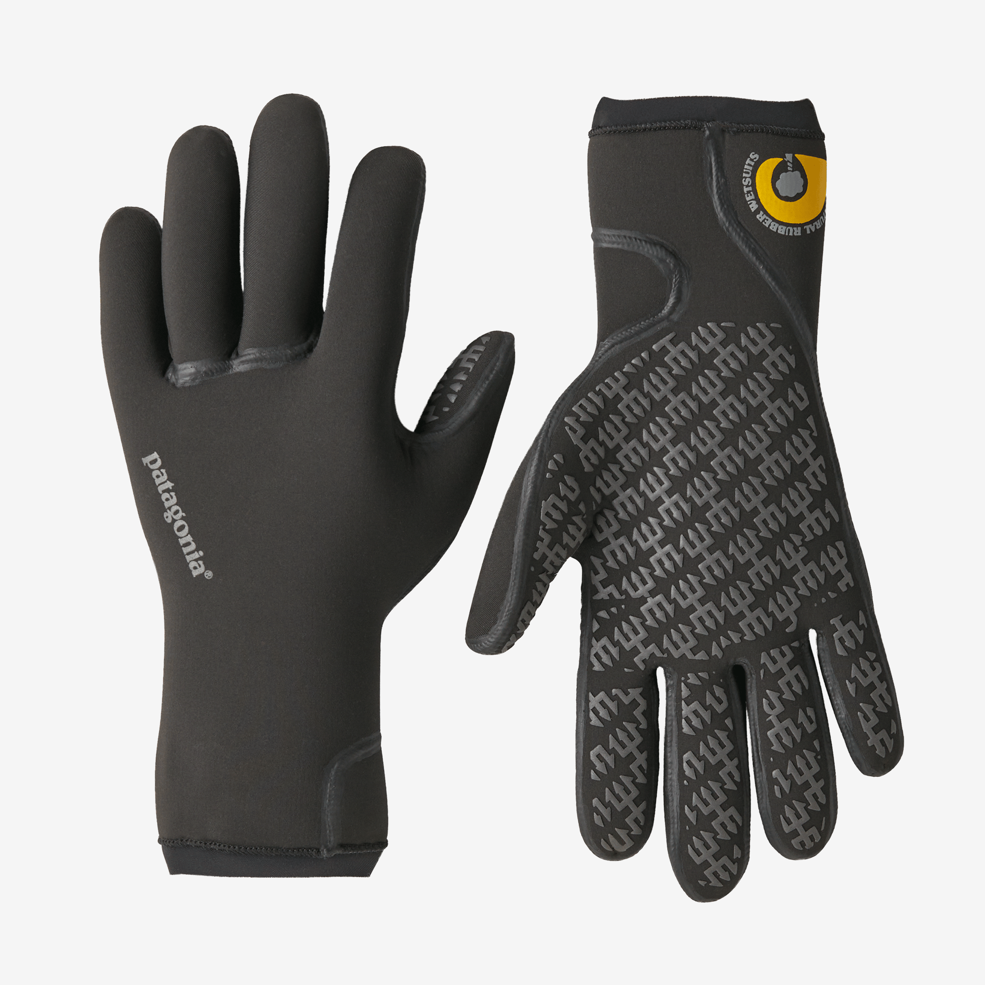 Front and back of wetsuit gloves
