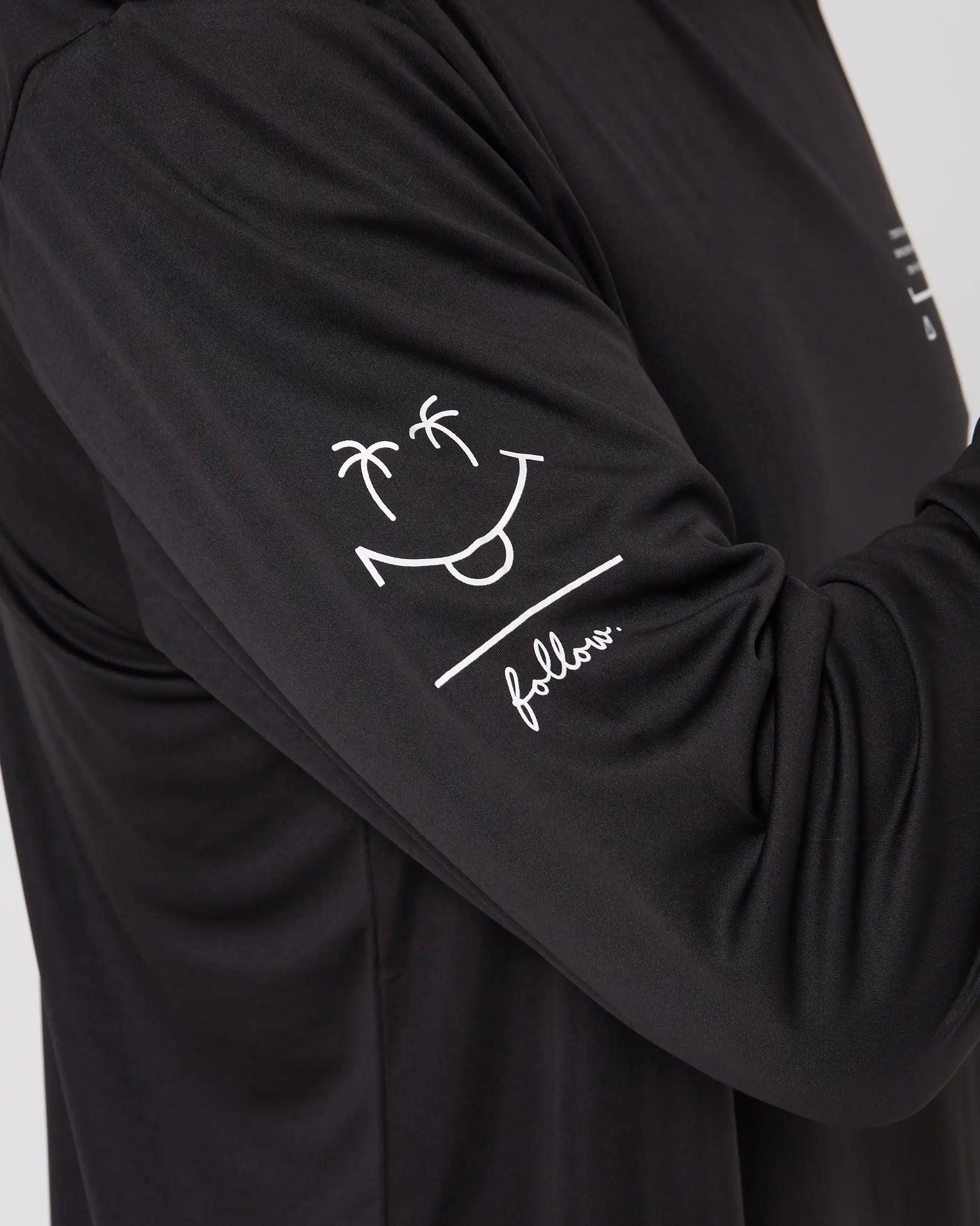 Follow Live Daily Sun Hood L/S - Black